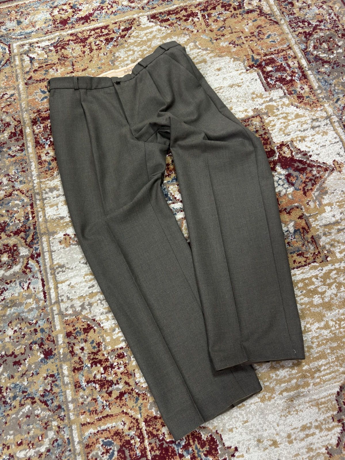 Vintage Vintage Suit Pants Wool Blend Striped Wide Leg Baggy Formal Size US 34 / EU 50 - 1 Thumbnail