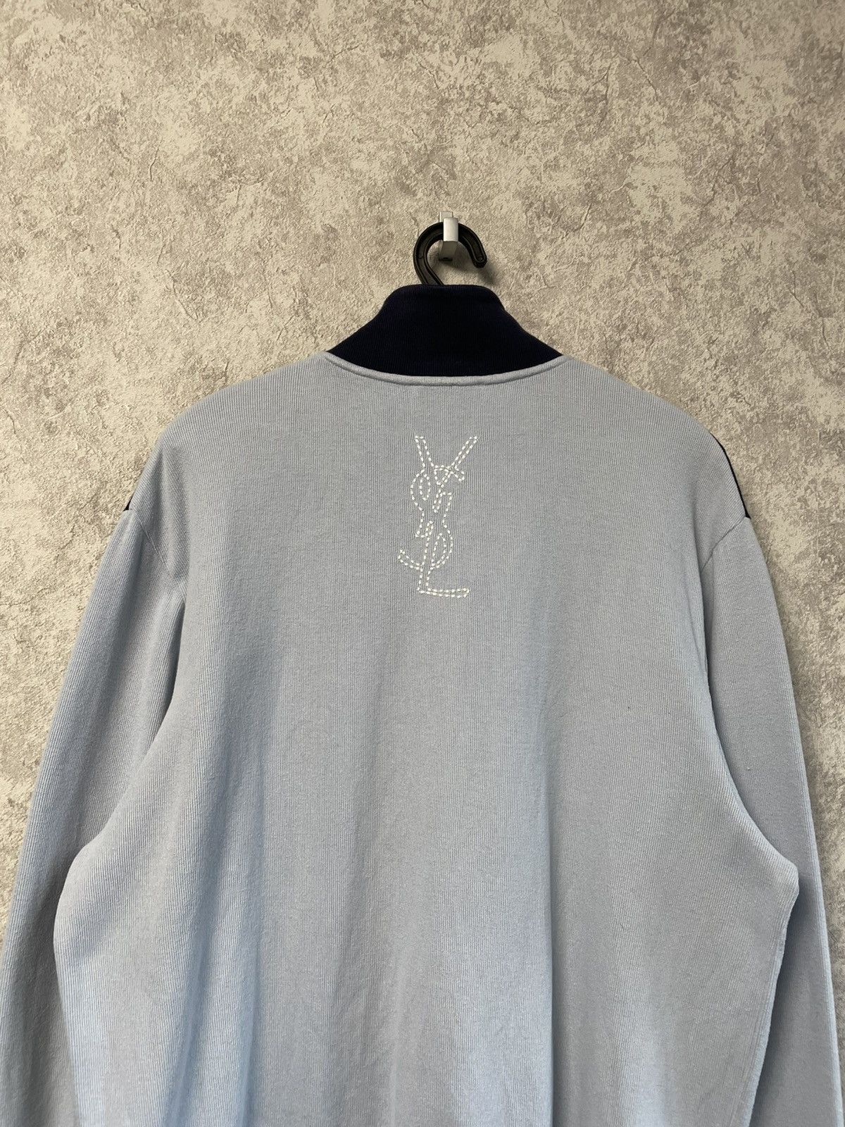 Yves Saint Laurent Vintage Yves Saint Laurent YSL Sweater Full Zip Blue Jumper Size US XXL / EU 58 / 5 - 13 Thumbnail