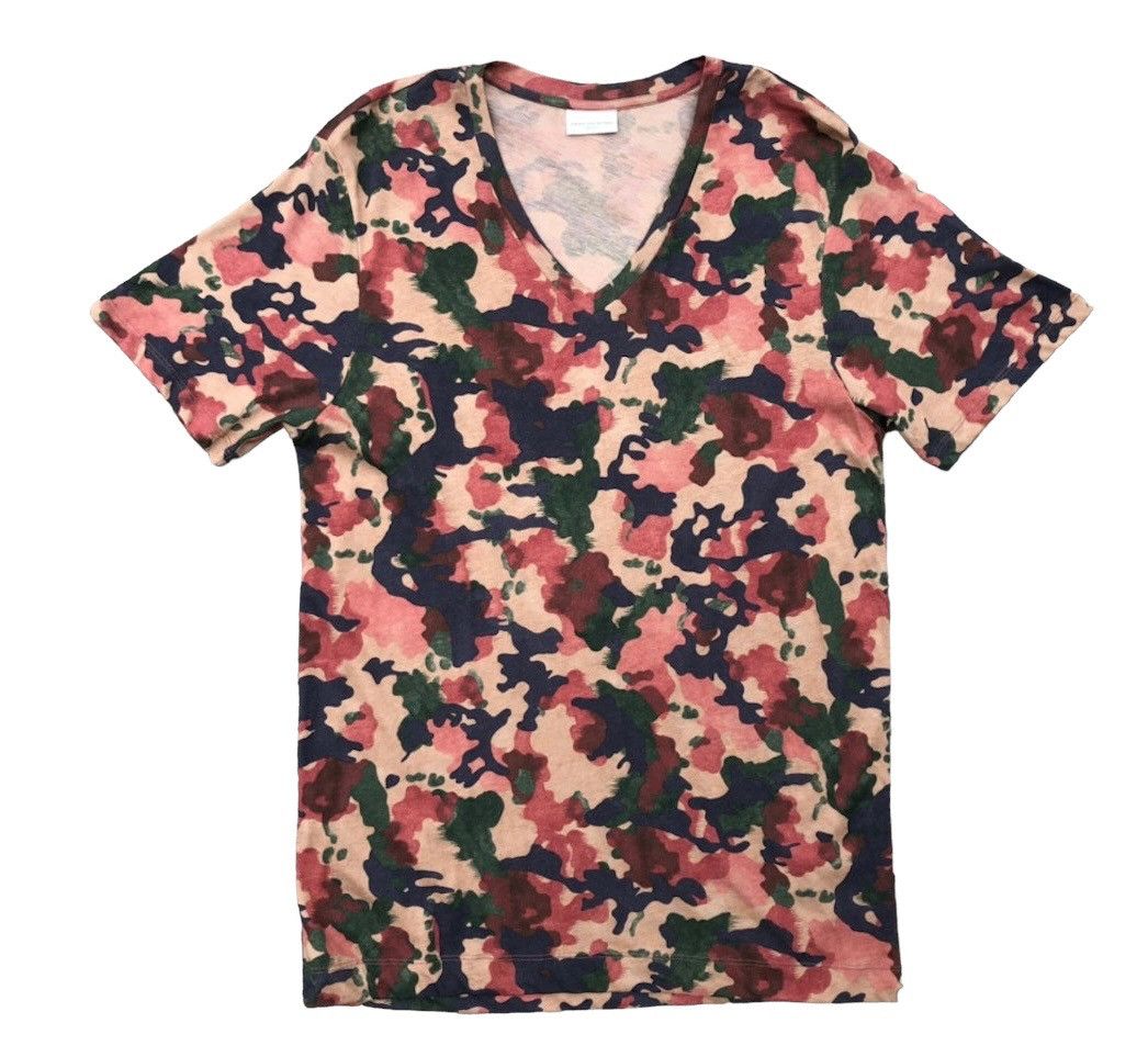 Dries Van Noten Dries Van Noten Swiss Camo V Neck t shirt Size US M / EU 48-50 / 2 - 1 Thumbnail