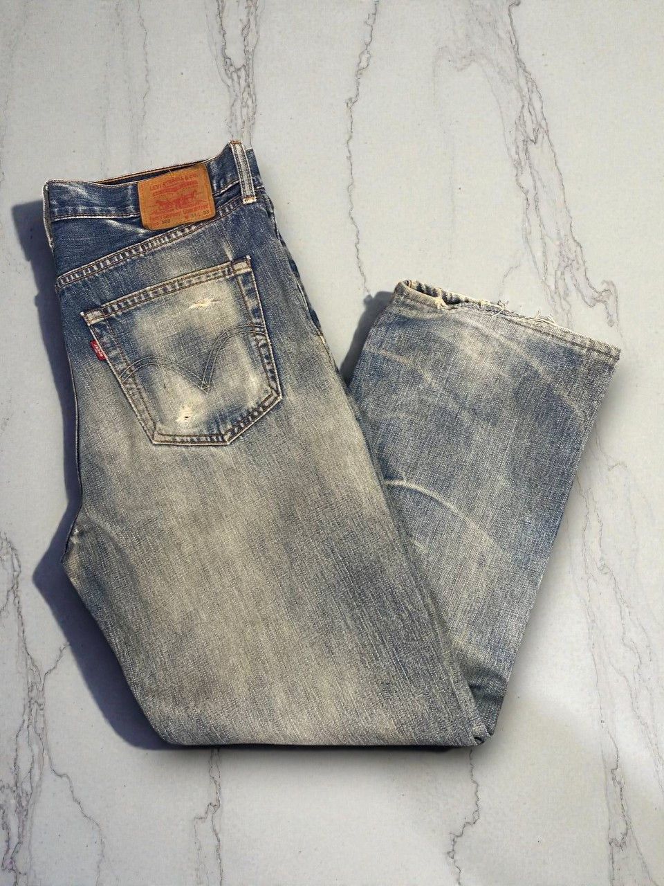 Levi's vintage levis 502 rusty distressed denim nice design Size US 36 / EU 52 - 1 Thumbnail
