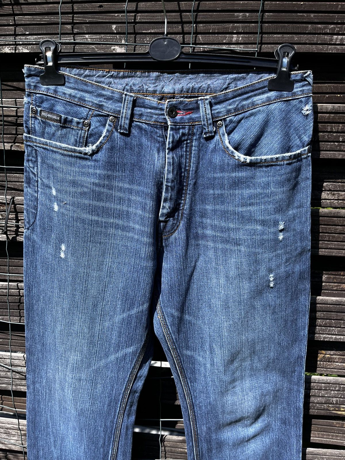 Yves Saint Laurent 🔴 YSL YVES SAINT LAURENT LUXURY DENIM Y2K STREETWEAR JEANS Size US 32 / EU 48 - 4 Thumbnail