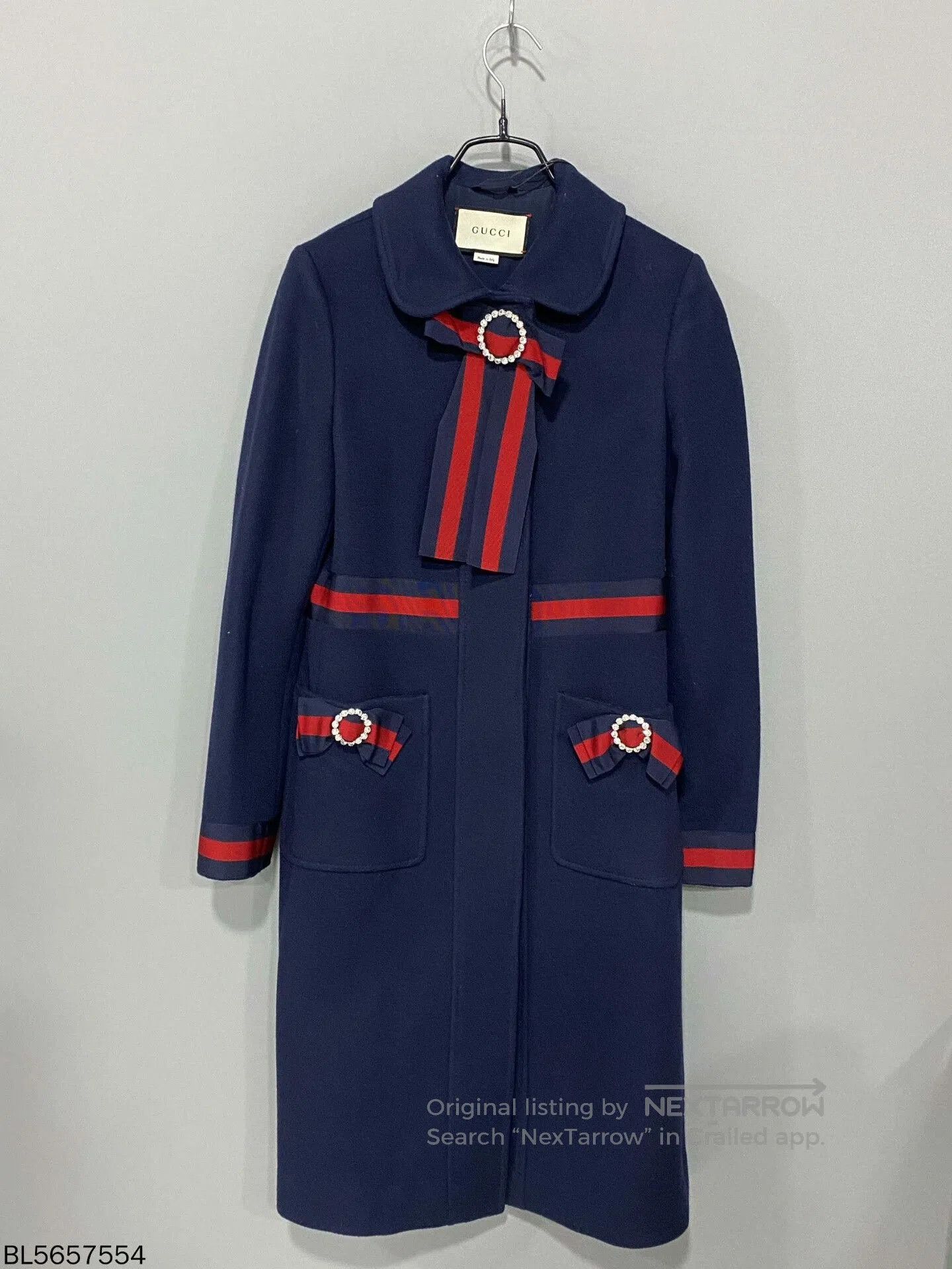 Gucci Deep Blue Bow Decor Mid. Size S / US 4 / IT 40 - 1 Thumbnail
