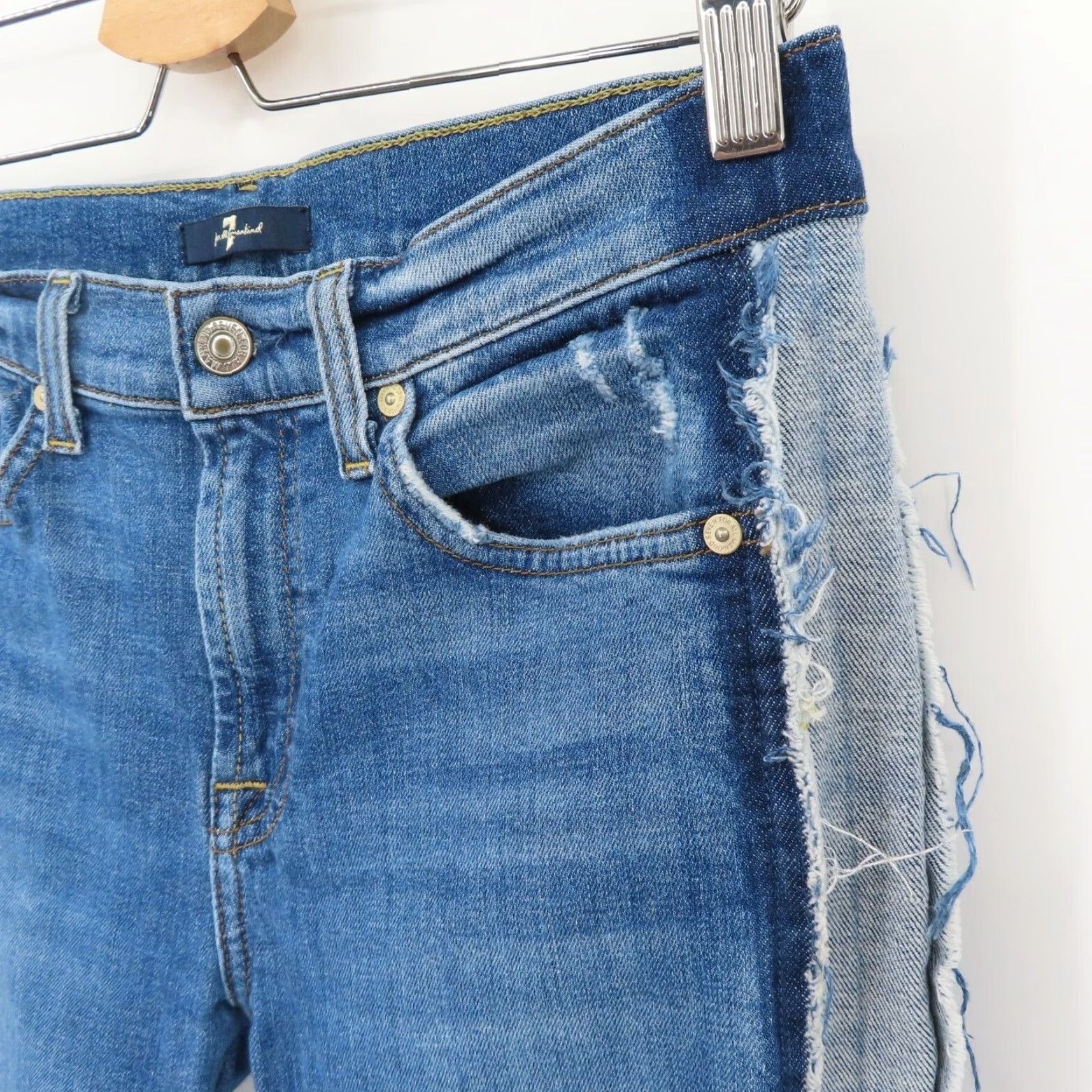 7 For All Mankind 7 For All Mankind Women Jeans Roxanne Skinny Ankle 28 Blue Denim Size 28" / US 6 / IT 42 - 4 Thumbnail