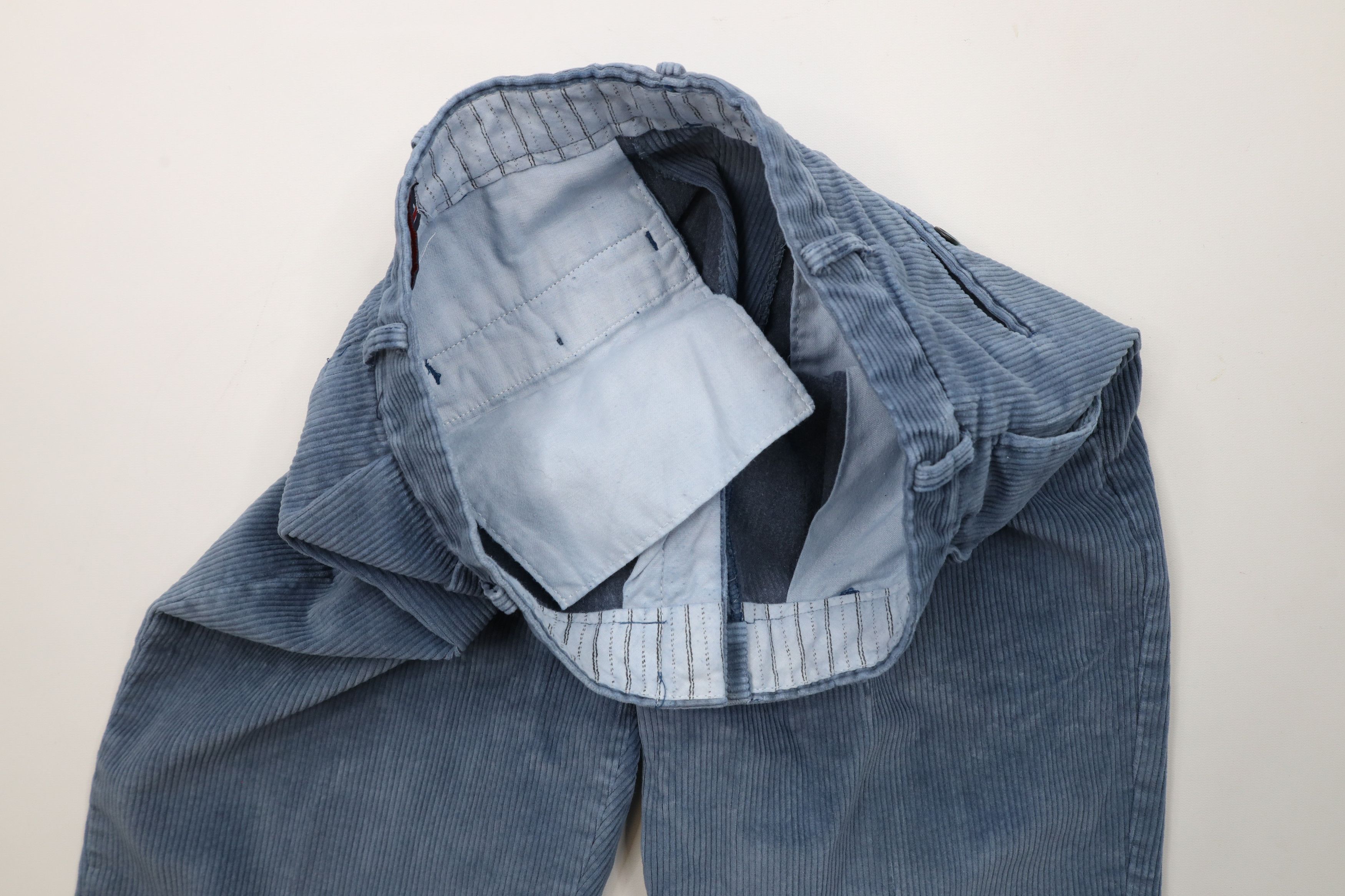 Vintage Vintage 90s Streetwear Pleated Corduroy Chino Pants Blue Size US 32 / EU 48 - 7 Thumbnail