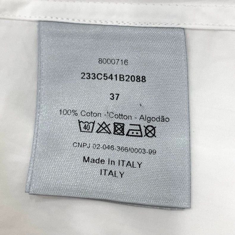 Dior Dior Size 37 Little bee embroidered lapel white cotton long Size US XXS / EU 40 - 8 Thumbnail