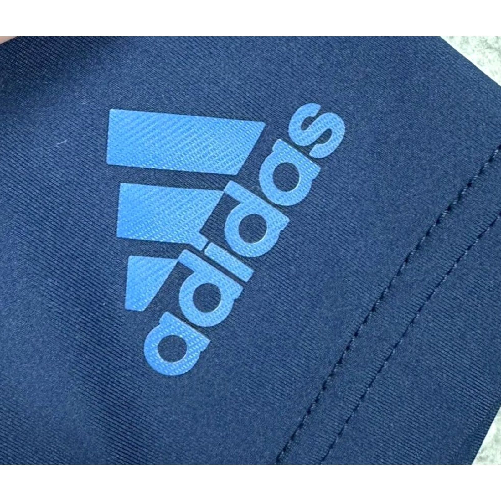 Adidas Adidas Columbus Blue Jackets Polo Shirt Adult XL Blue Stripes Short Sleeve Rugby Mens Size US XL / EU 56 / 4 - 7 Thumbnail