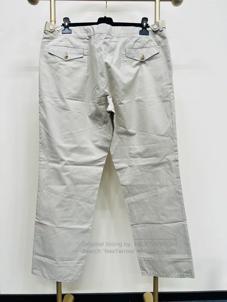 Hermes Hermes Striped casual pants, leather buckle adjustable wai Size US 34 / EU 50 - 2 Thumbnail