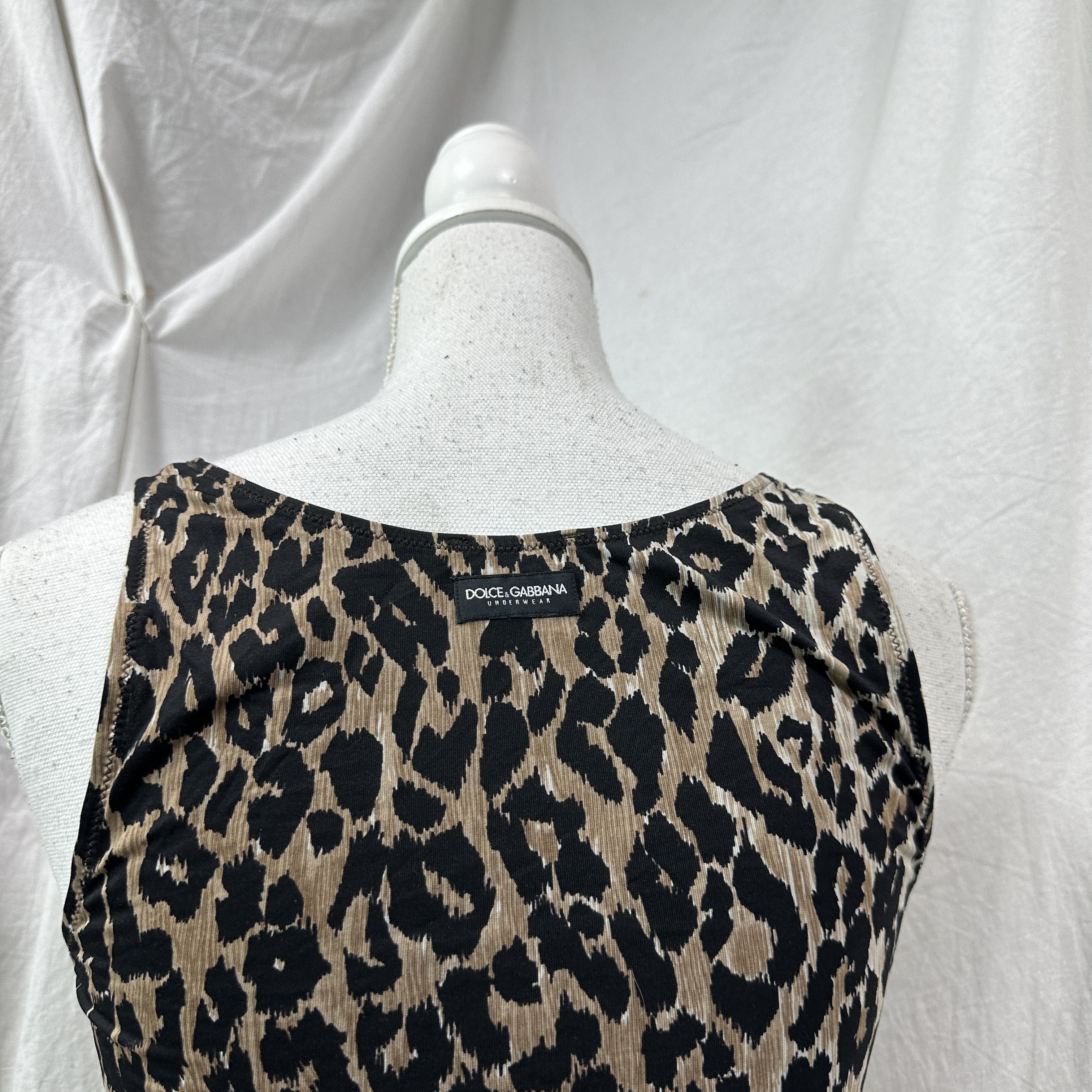 Dolce & Gabbana Vintage Old Money Preppy Dolce & Gabbana Cheetah Tanktop Y2K Size S / US 4 / IT 40 - 8 Thumbnail