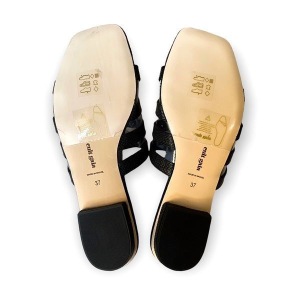 Cult Gaia New in Box, Cult Gaia Sarelle Flat Sandals, Black, Size 37EU Size US 7 / IT 37 - 7 Thumbnail