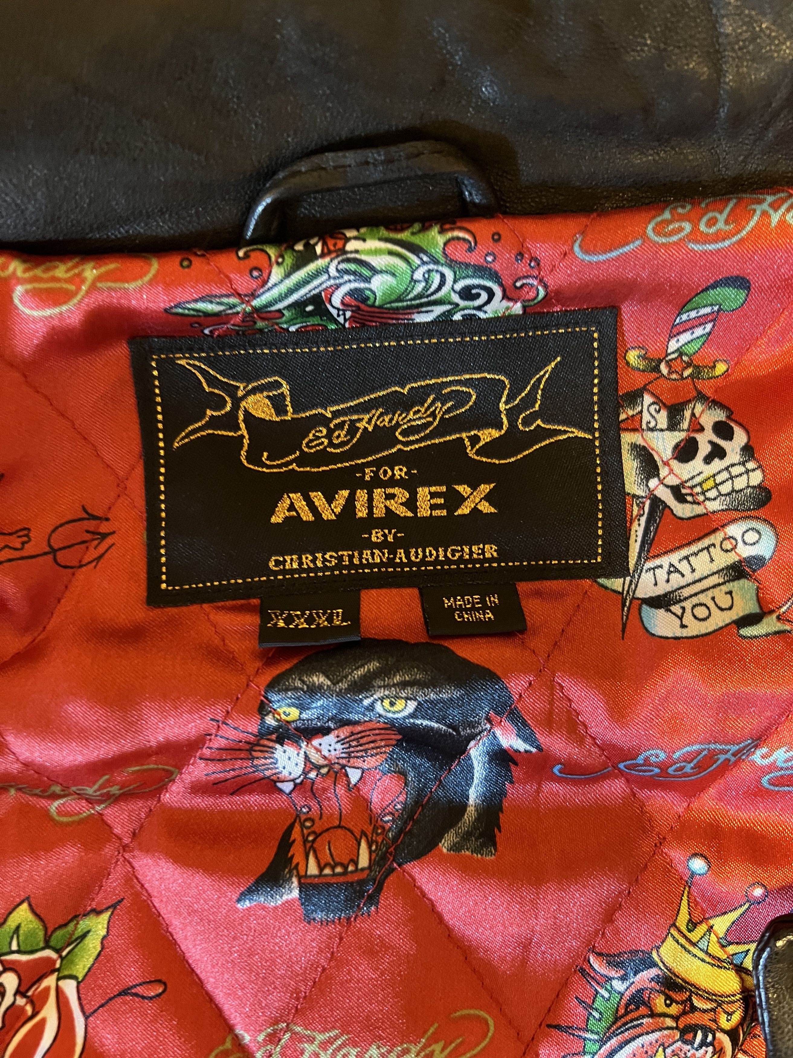 Christian Audigier Christian Audigier Tiger Leather Varsity Jacket Y2K Ed Hardy Size US XXL / EU 58 / 5 - 5 Thumbnail