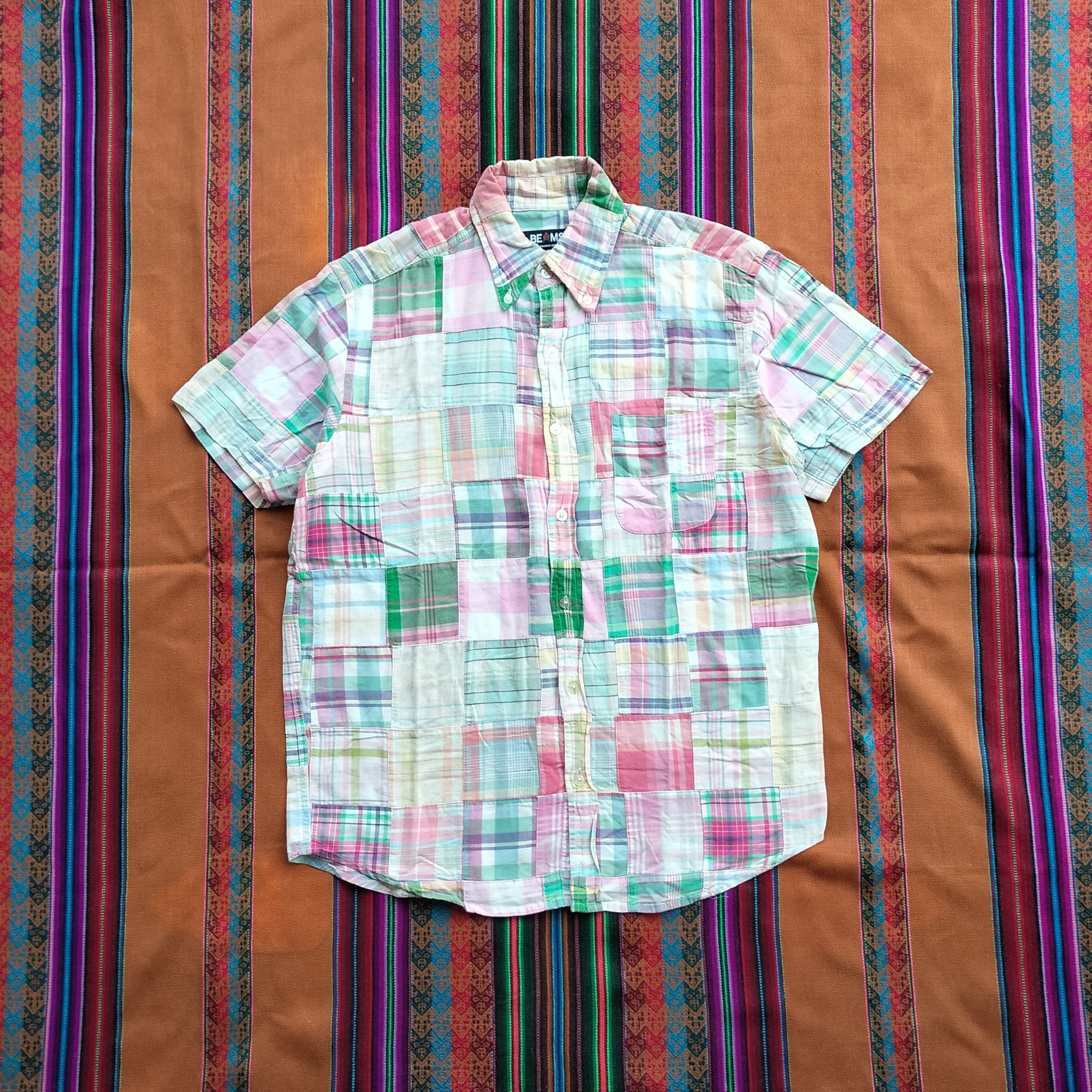 Beams Plus Beams plus patchwork ss shirt Size US S / EU 44-46 / 1 - 1 Thumbnail