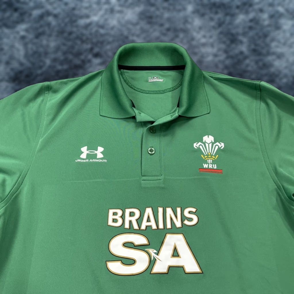 Under Armour Welsh Rugby Union Shirt Mens Medium Green Under Armour Polo Brains WRU Size US M / EU 48-50 / 2 - 1 Thumbnail