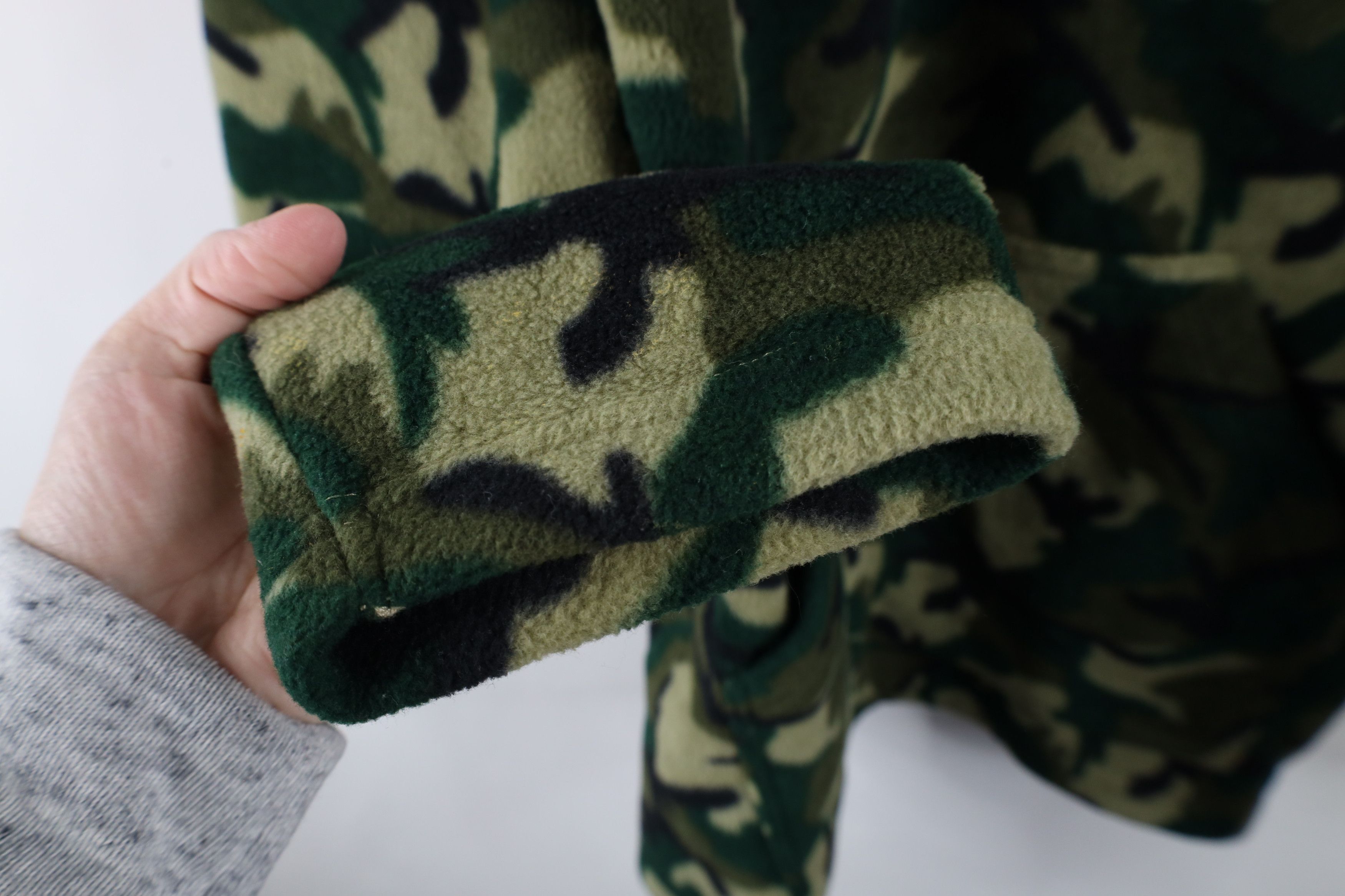 Vintage Vintage 90s Y2K Streetwear Camouflage Half Zip Fleece Hoodie Size US M / EU 48-50 / 2 - 6 Thumbnail