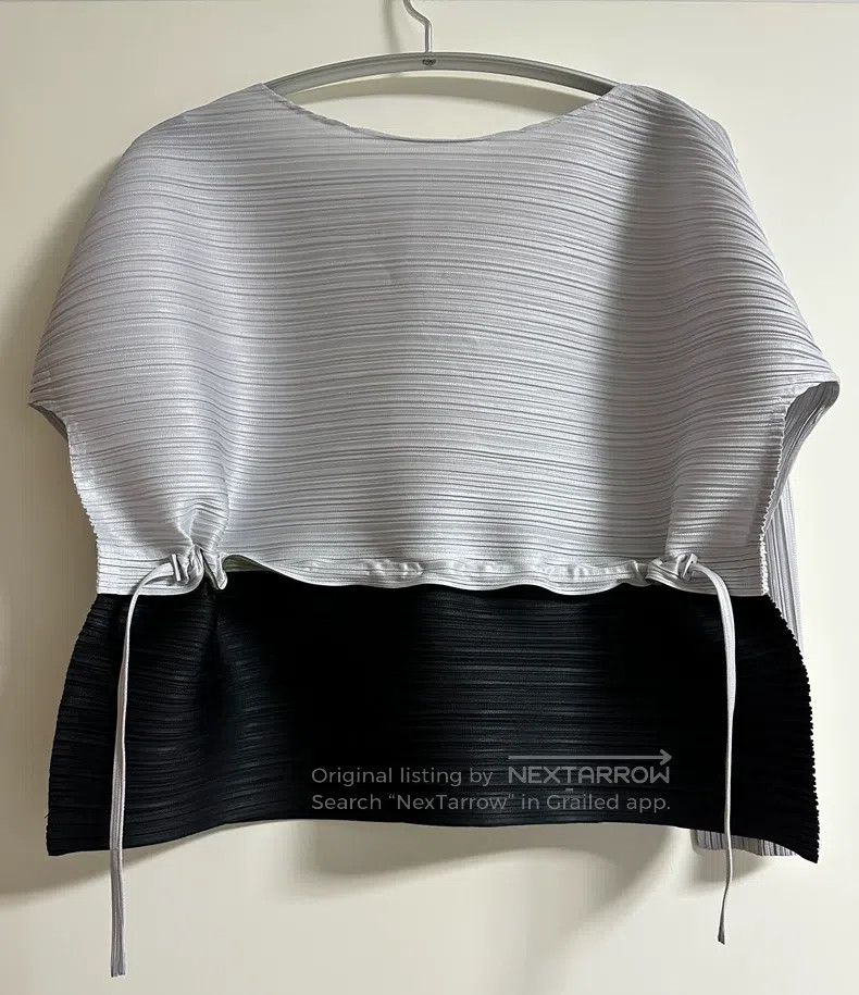Issey Miyake Issey Miyake Drawstring Striped Color-Block Top Size L / US 10 / IT 46 - 3 Thumbnail