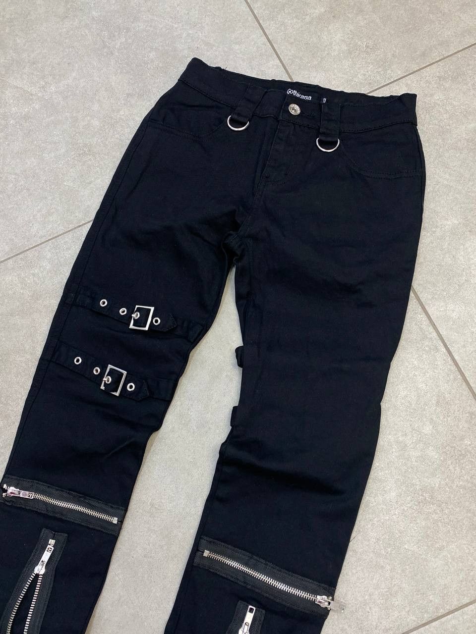 Other Gothicana by EMP Y2K Japanese Style Belted Zipper Slim Pants Size 27" / US 4 / IT 40 - 5 Thumbnail