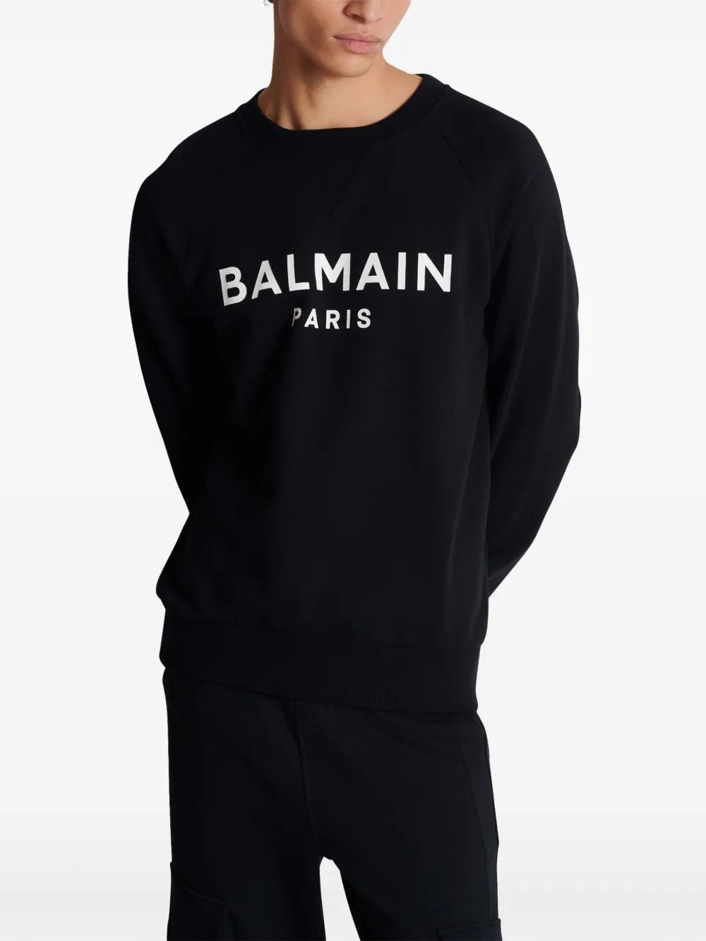 Balmain o1y0426 Logo Crewneck Sweatshirt in Black Size US XXL / EU 58 / 5 - 6 Thumbnail