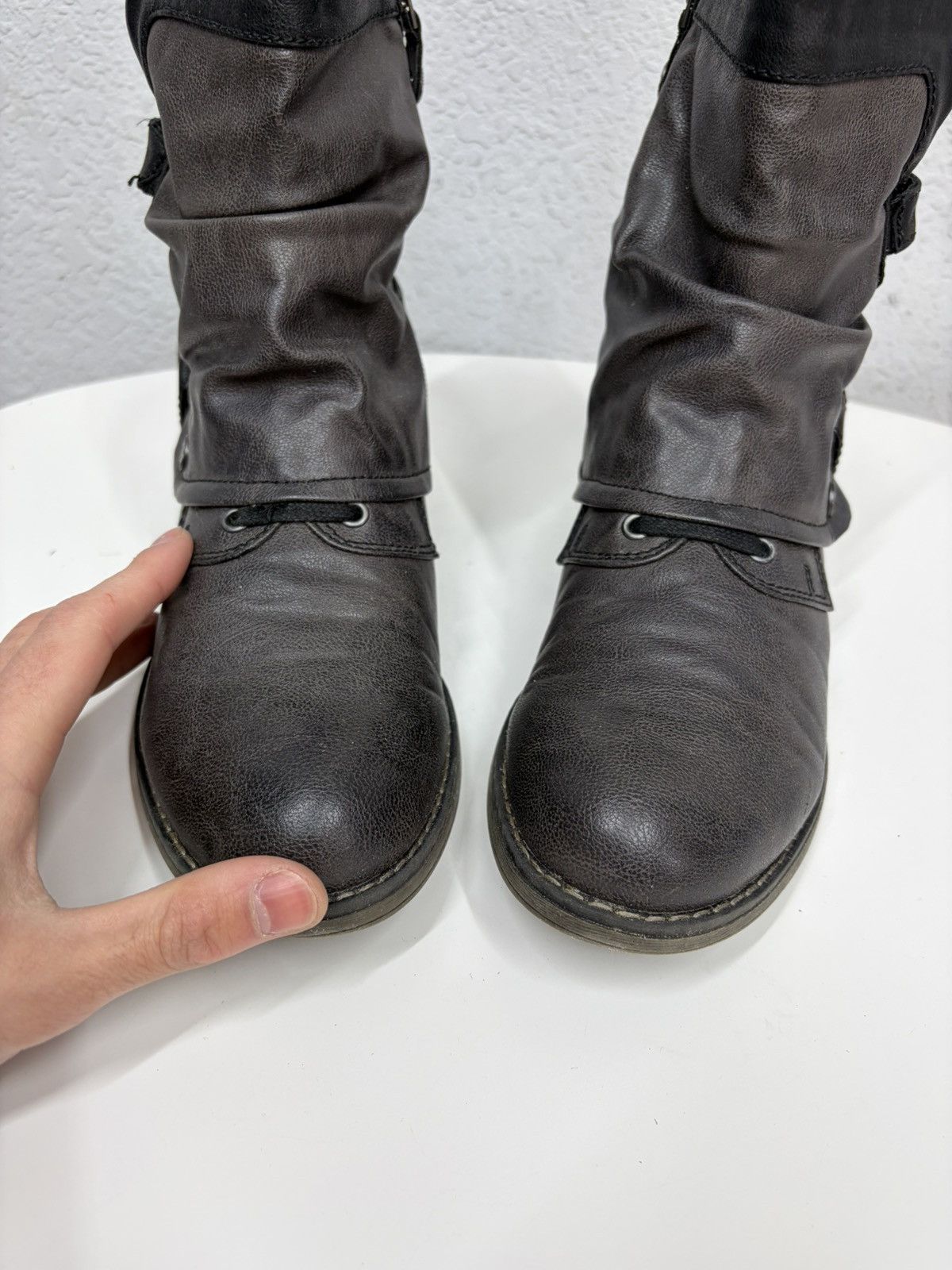 If Six Was Nine Vintage Distressed CPP Vibe Engineer Leather Biker Boots Y2K Size US 8 / EU 41 - 10 Thumbnail