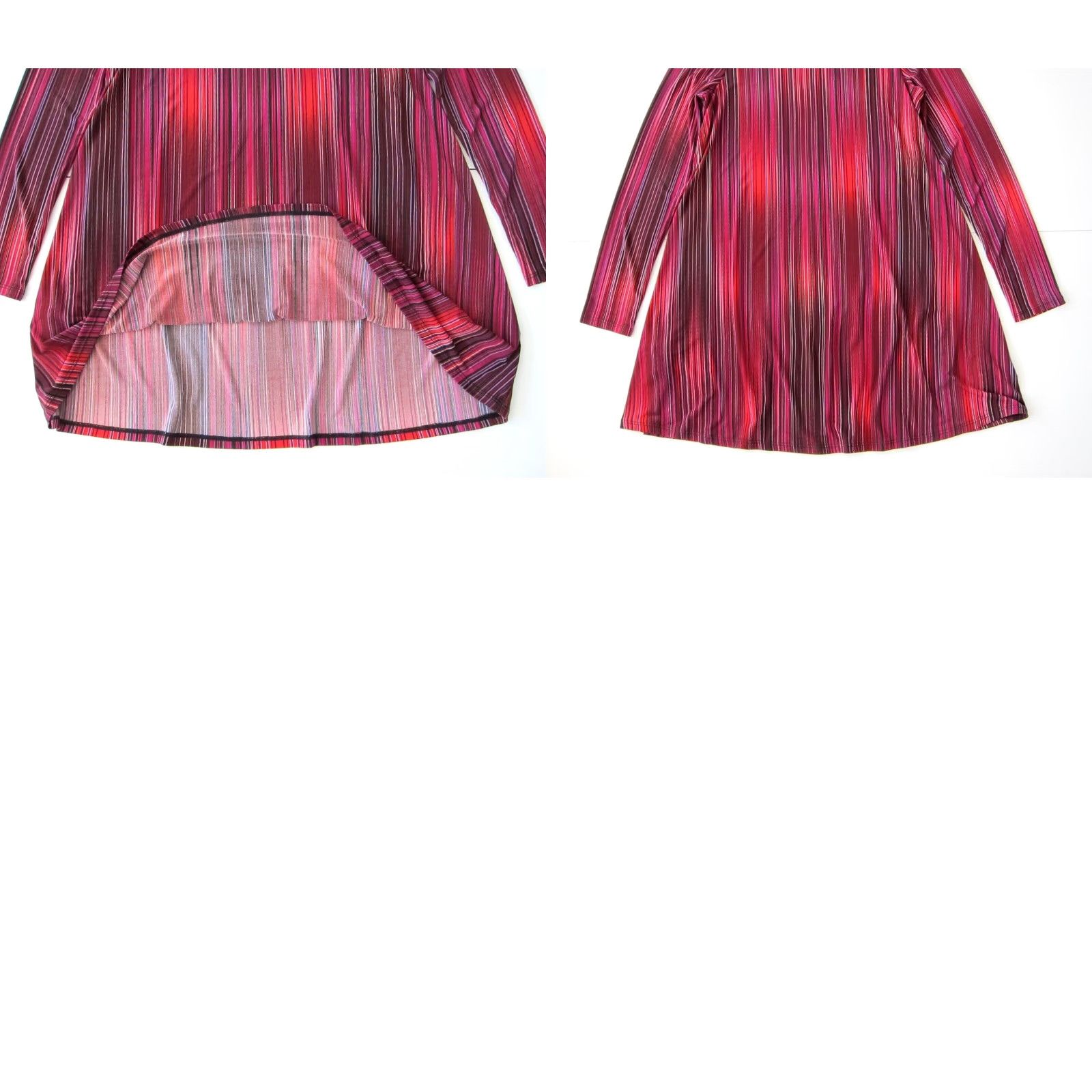 BCBGeneration BCBGeneration Pink Black Red Stripe Stretch Long Sleeve Shift Tunic Tent Dress M Size M / US 6-8 / IT 42-44 - 8 Thumbnail