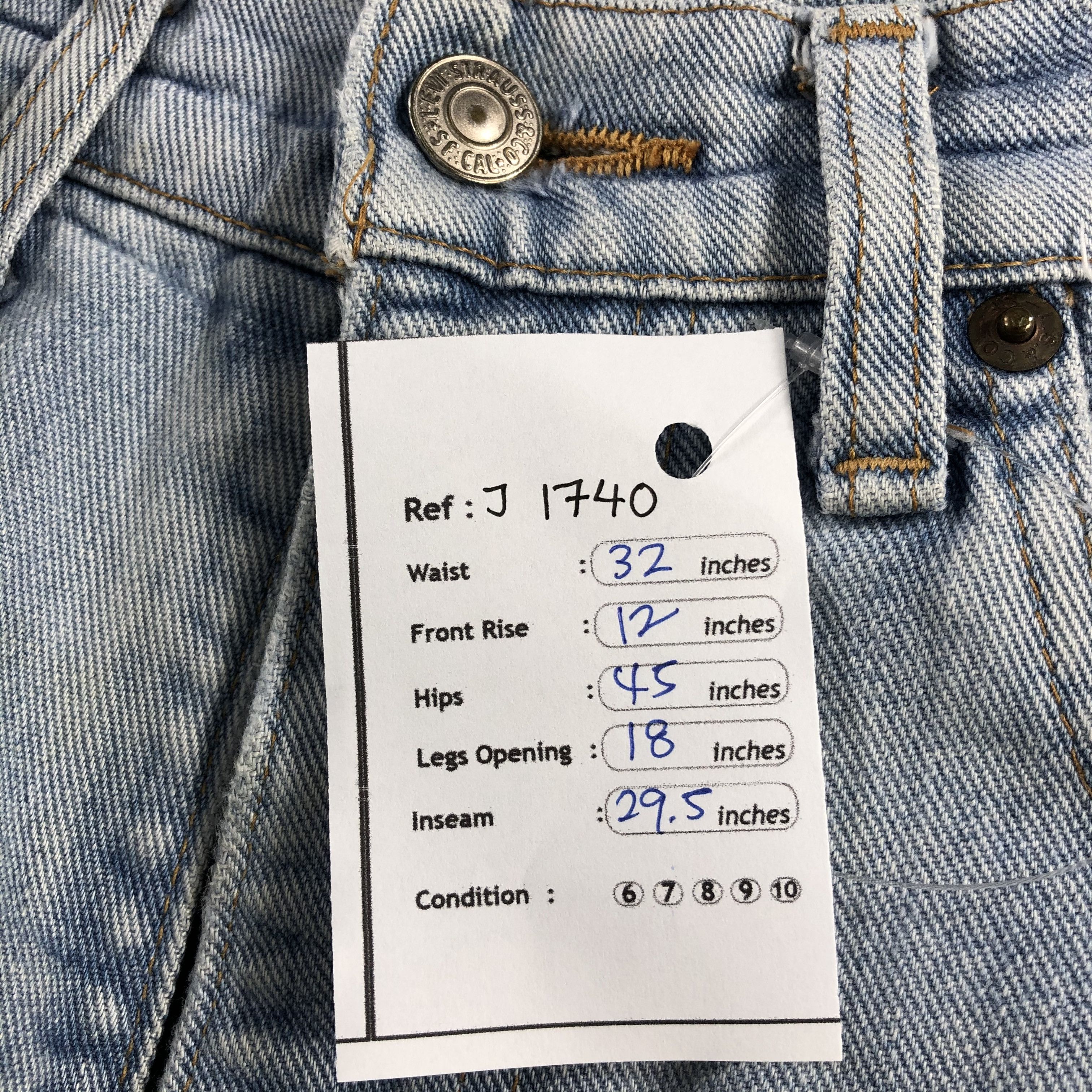 Levi's 90s Vintage Light Wash Levis 512 Jeans-J1740 Size US 32 / EU 48 - 10 Thumbnail