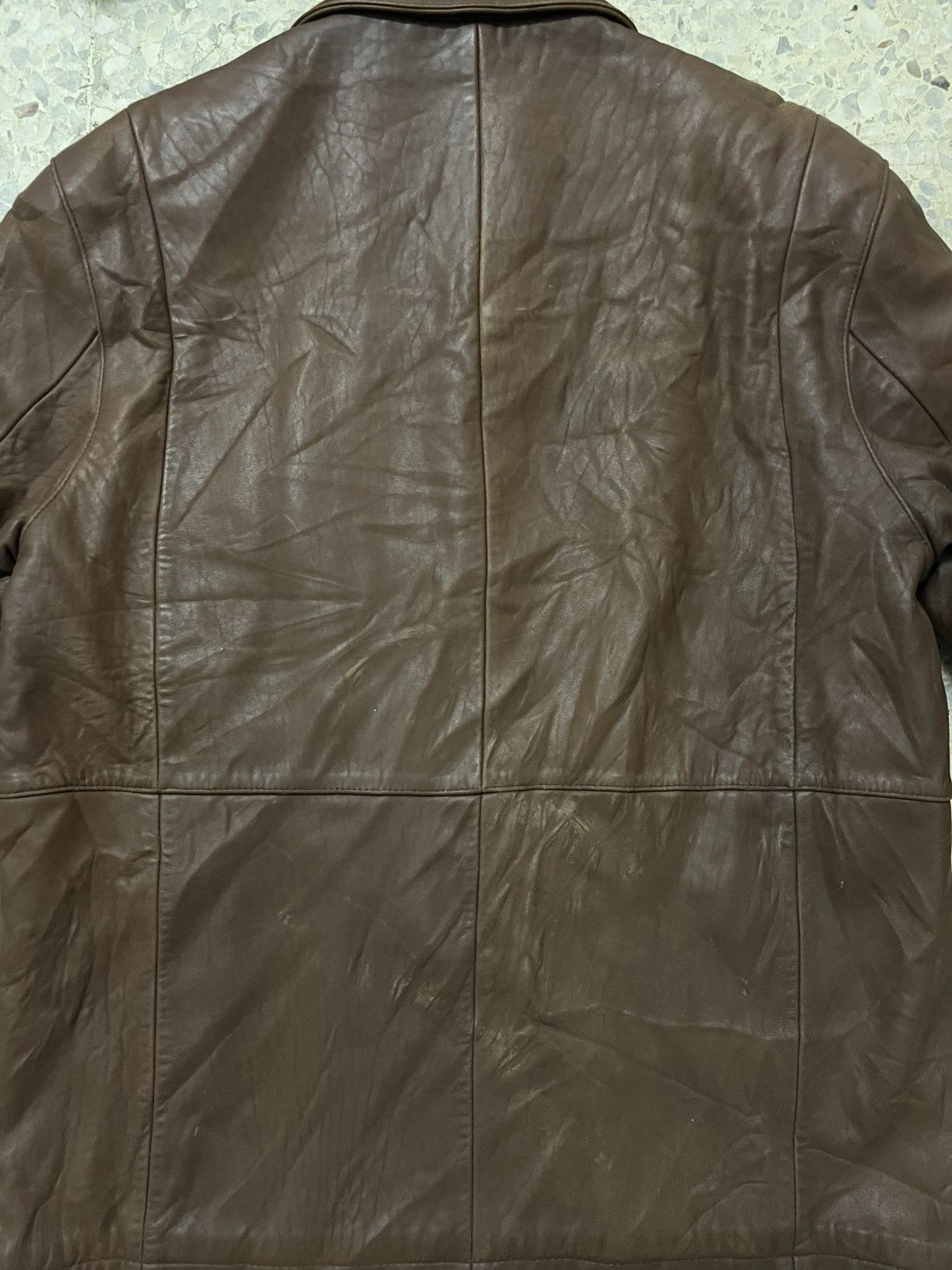 Yves Saint Laurent VTG Yves Saint Laurent Pour Homme Fur Collar Leather Jacket Size US L / EU 52-54 / 3 - 19 Thumbnail