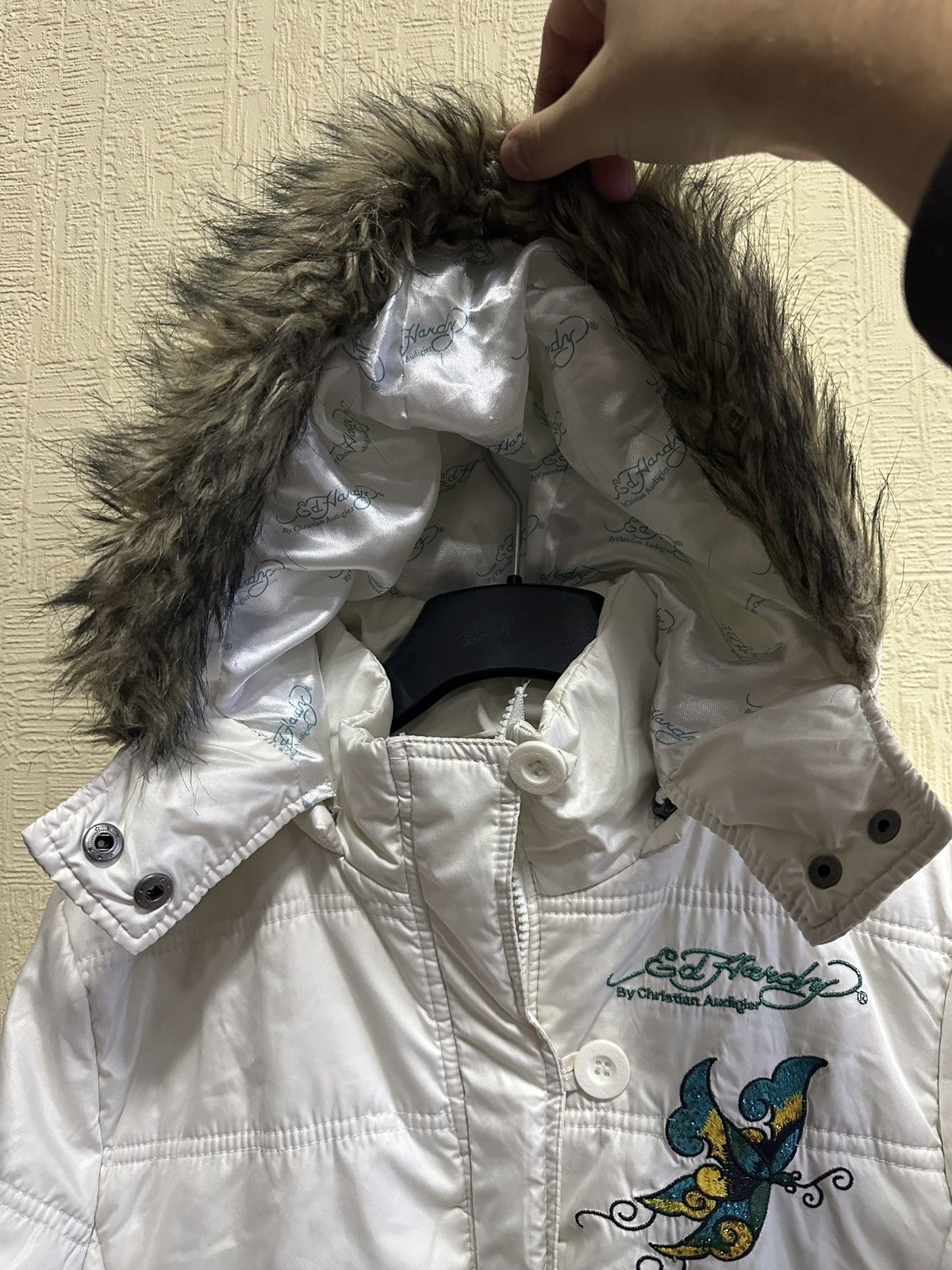 Ed Hardy Vintage Ed Hardy Christian Audigier Faux Fur Cropped Jacket Size L / US 10 / IT 46 - 17 Thumbnail