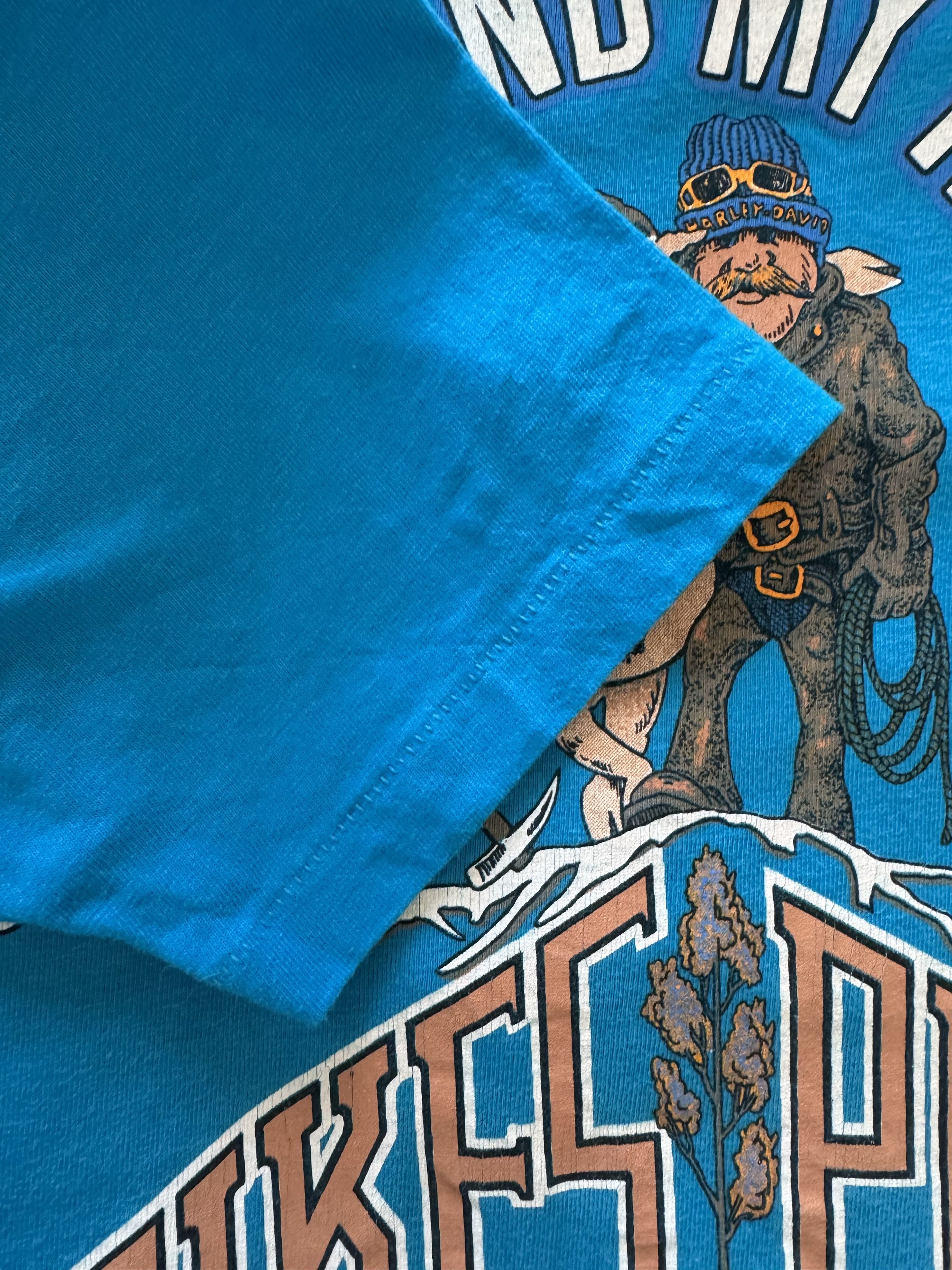 Hanes × Harley Davidson × Vintage 1988 Harley Davidson Pikes Peak "Me and My Hog" T-shirt Size US L / EU 52-54 / 3 - 8 Thumbnail