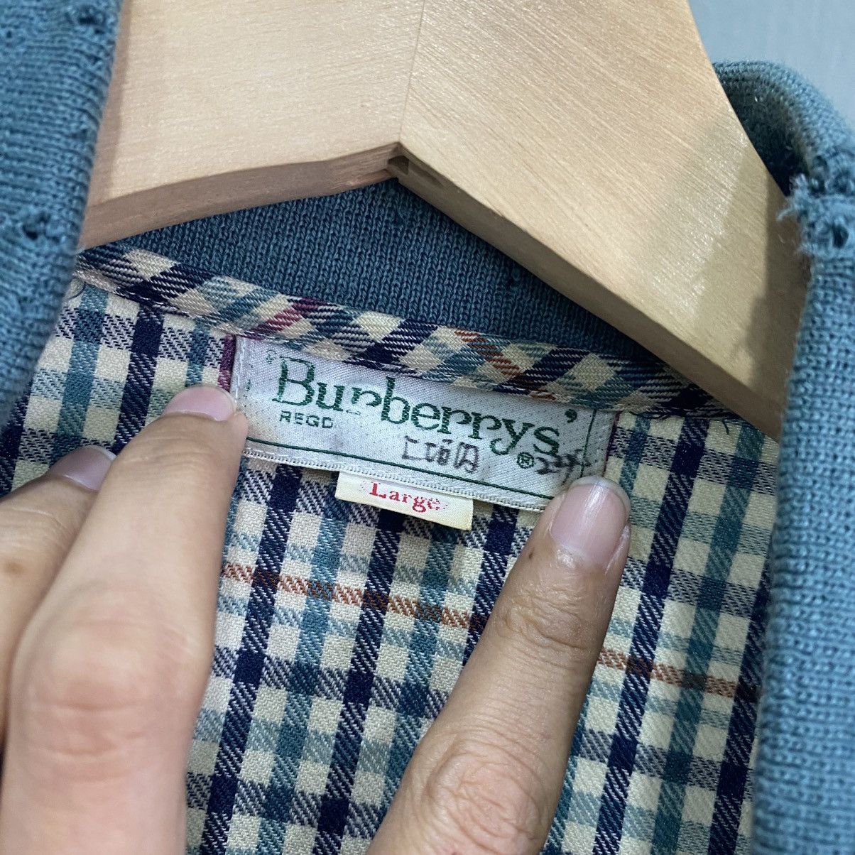 Burberry Vintage 80s Burberrys Nova Check Pullover Polo Banded Waist Size US L / EU 52-54 / 3 - 17 Thumbnail