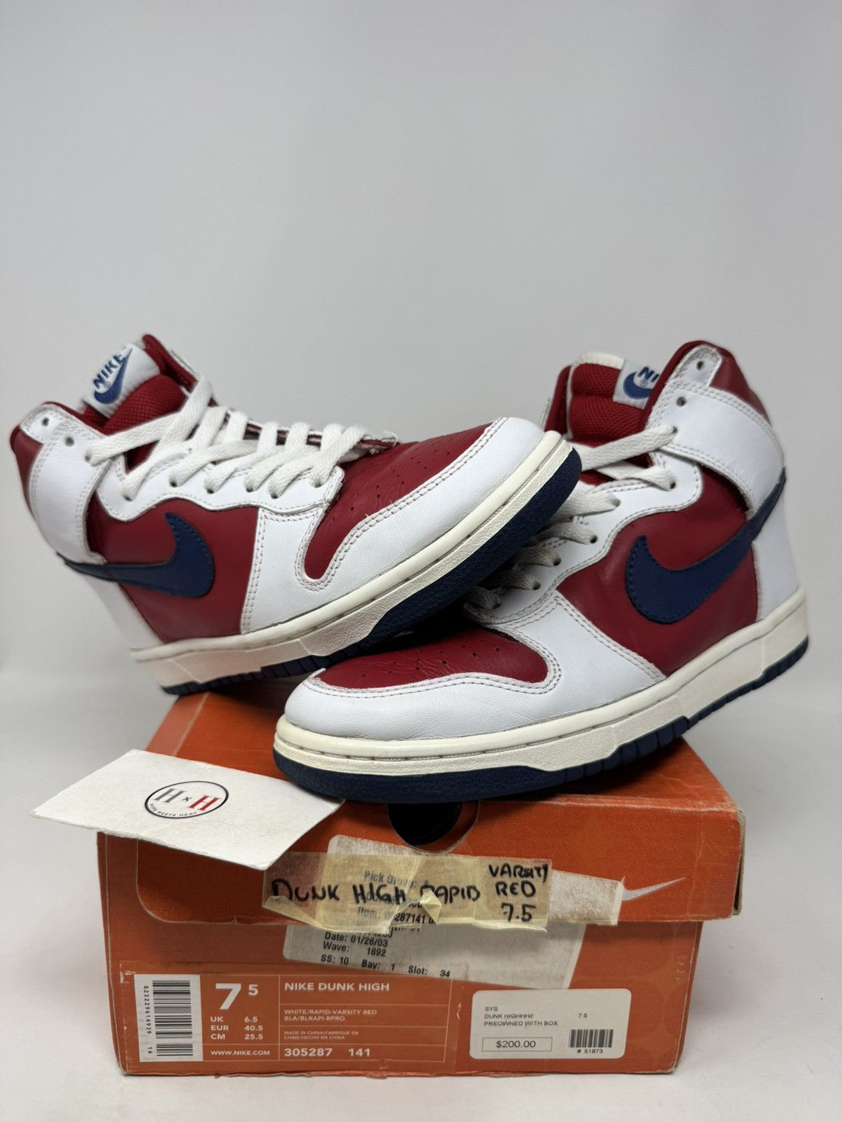 Nike Nike Dunk High Rapid Varsity Red Size US 7.5 / EU 40-41 - 1 Thumbnail