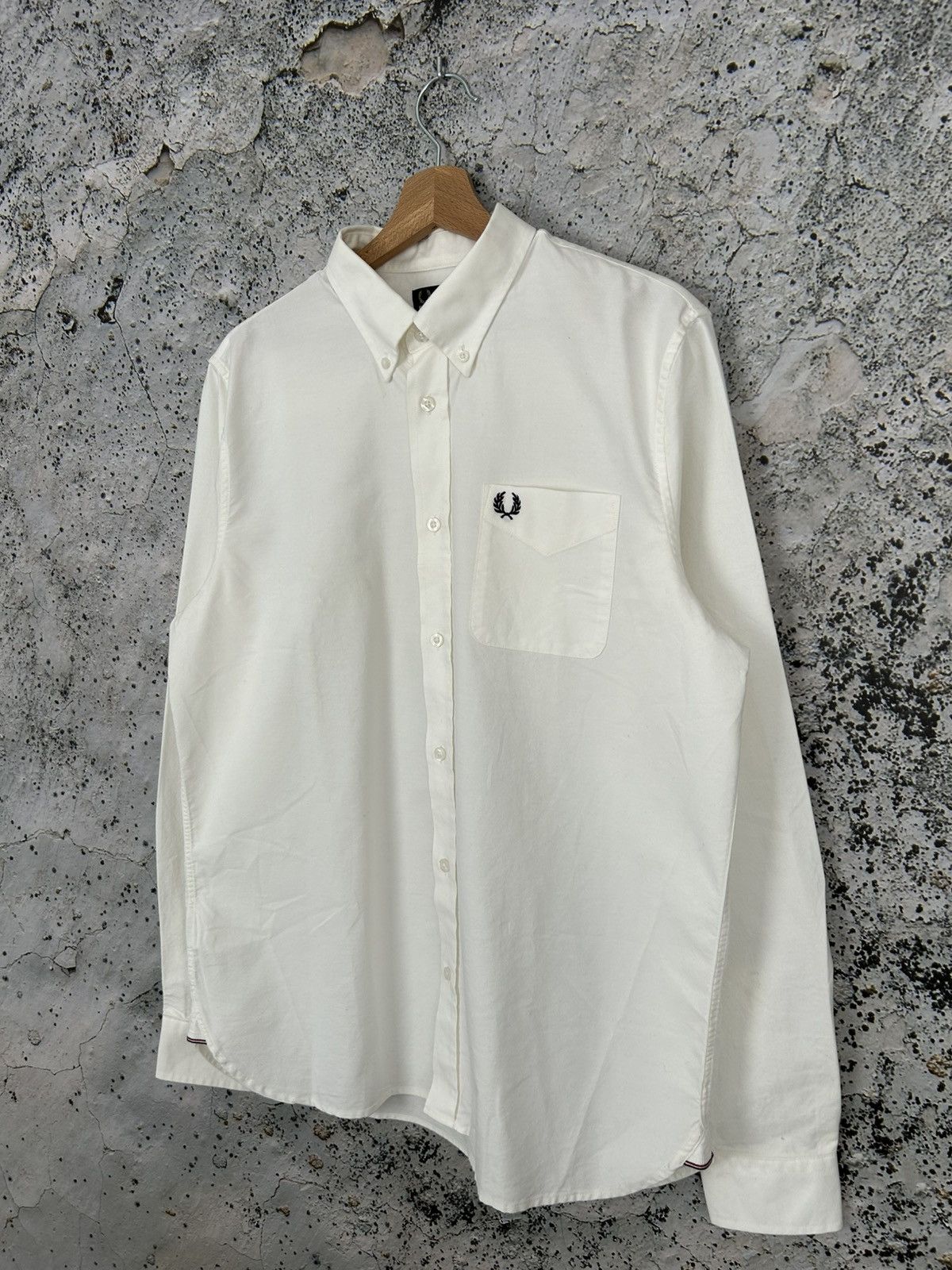 Fred Perry Vintage Fred Perry White Elegant Shirt Basic Avant Garde 90s Size US L / EU 52-54 / 3 - 2 Thumbnail