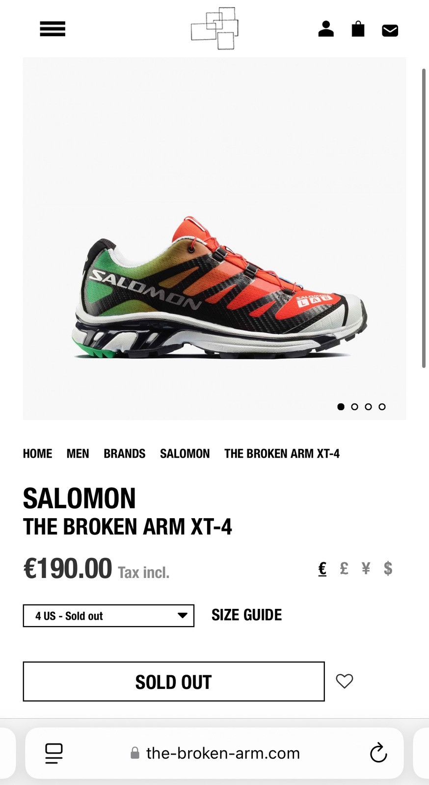 Salomon SALOMON S/LAB XT-4 for The Broken Arm original collab 2018 Size US 5 / IT 35 - 11 Thumbnail