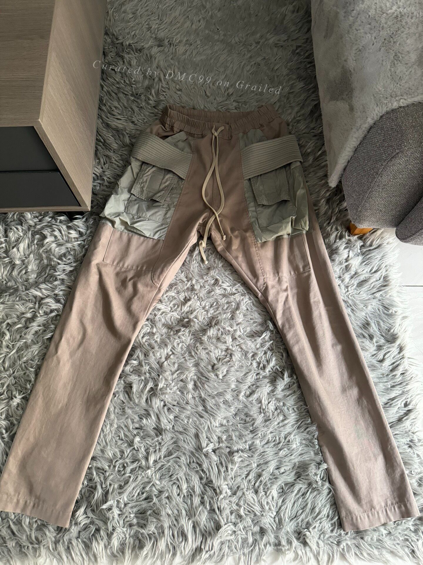 Rick Owens Rick Owens Suede Nylon Double Ring Pants Size US 26 / EU 42 - 1 Thumbnail