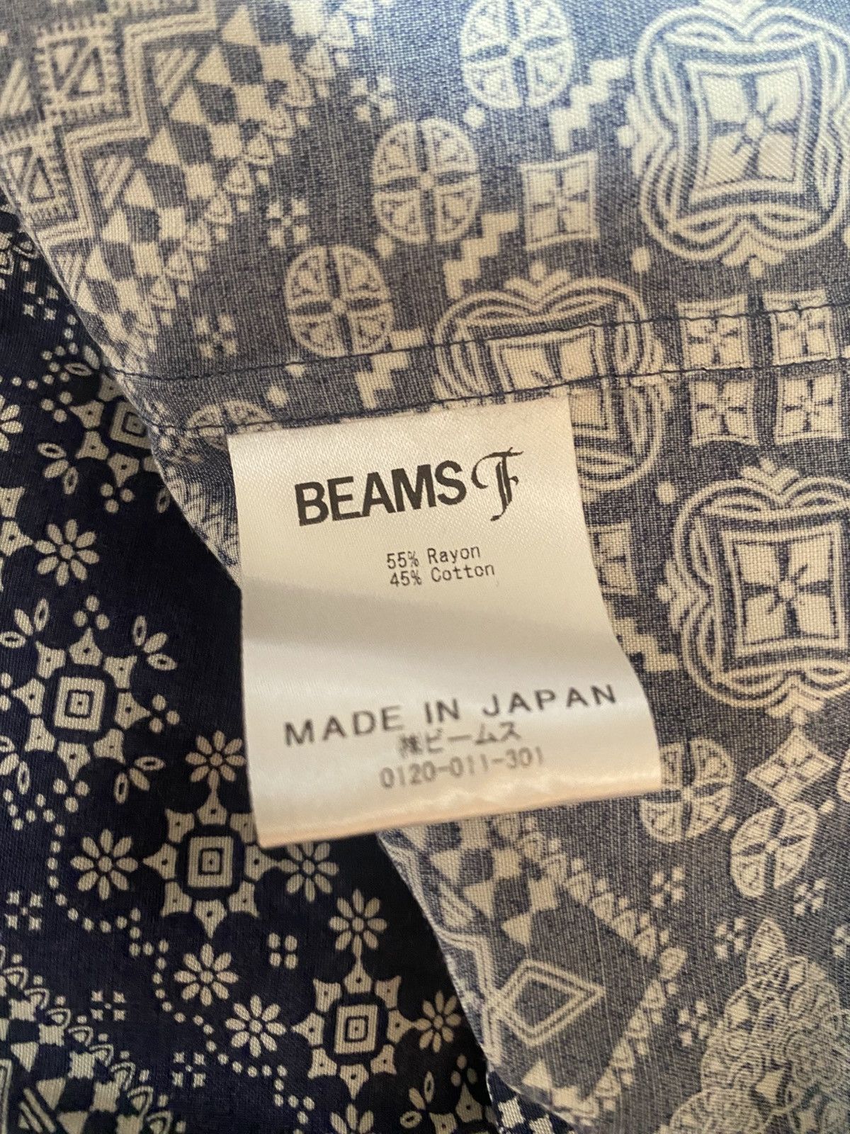Beams Japan Beams Bandana Camp Shirts Size XS Loose Fit Size US XS / EU 42 / 0 - 7 Thumbnail