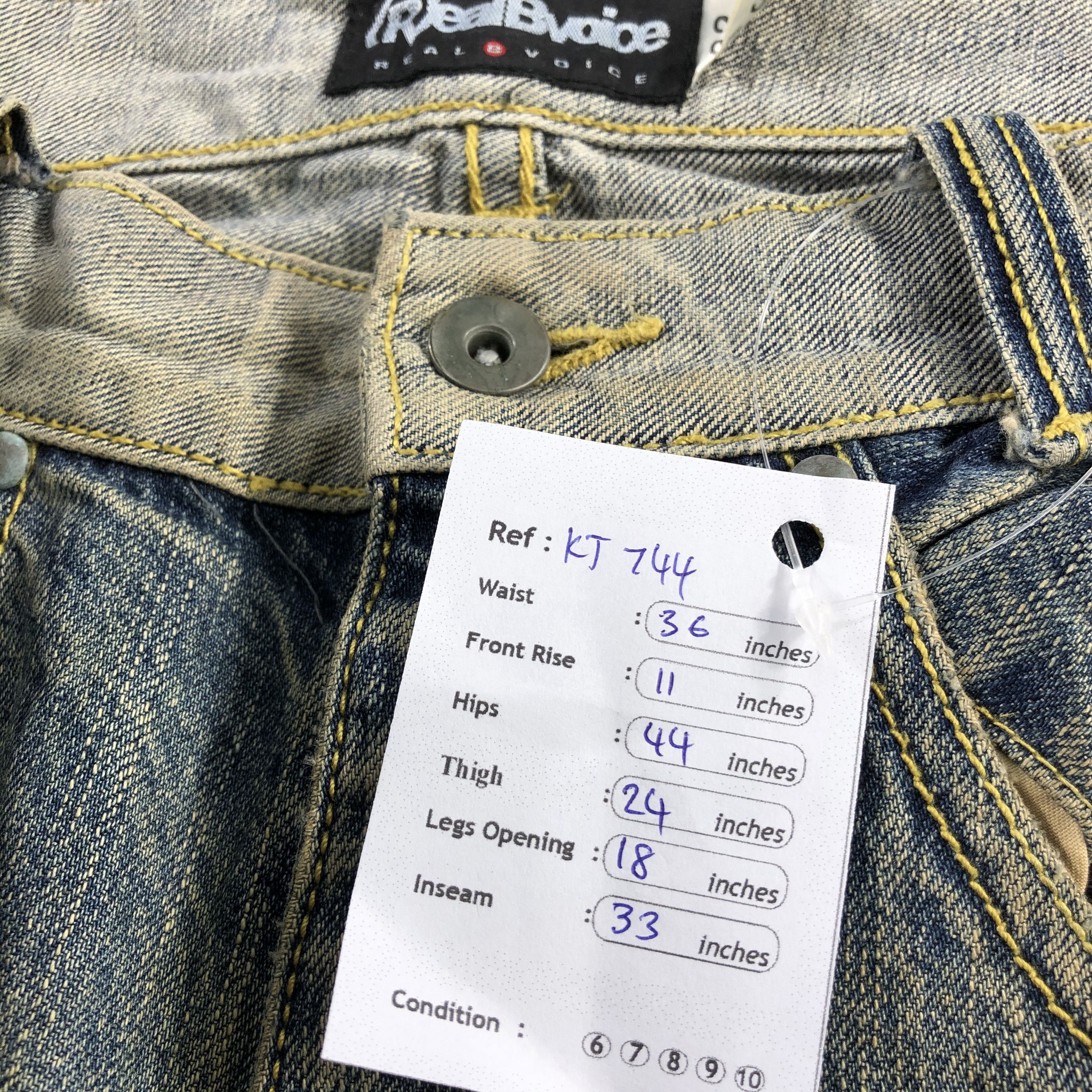 Japanese Brand Real B Voice Jeans Rusty Distressed Denim KJ744 Size US 32 / EU 48 - 18 Thumbnail