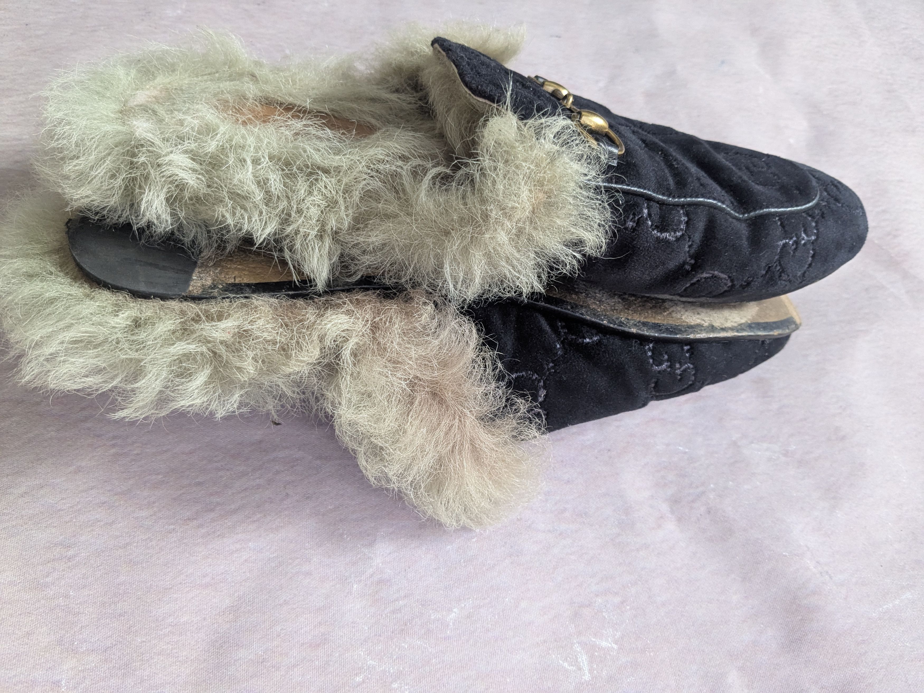 Gucci Gucci Princetown Horsebit Loafers Black Velvet 37 7 Logo Size US 7 / IT 37 - 6 Thumbnail