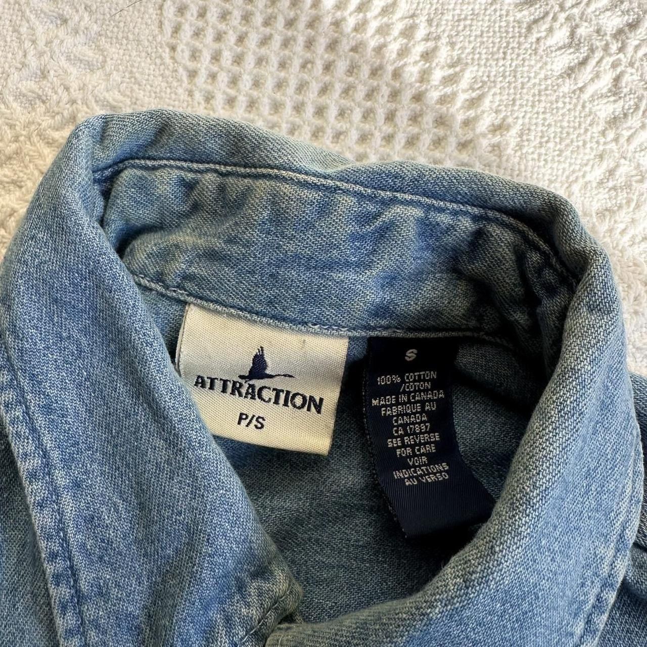 Other Vintage Mont-Tremblant Denim Shirt Mens S Blue Quebec Canada Size US S / EU 44-46 / 1 - 7 Thumbnail
