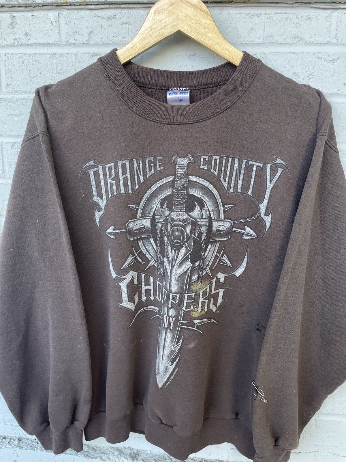 West Coast Choppers Orange County Choppers Faded Crewneck Size US M / EU 48-50 / 2 - 3 Thumbnail