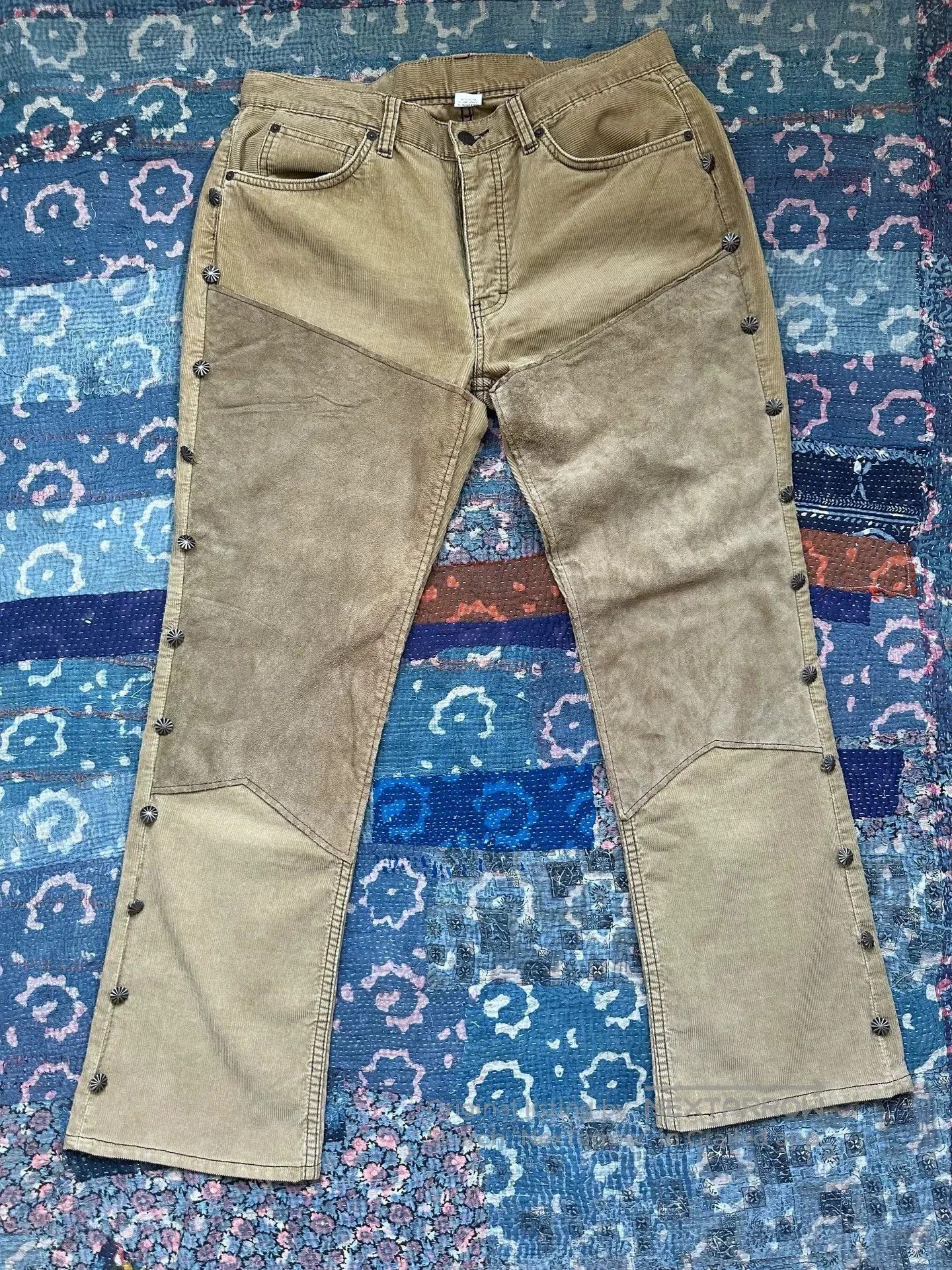 RRL Ralph Lauren rrl western embroidered patchwork denim pants. Size US 32 / EU 48 - 1 Thumbnail