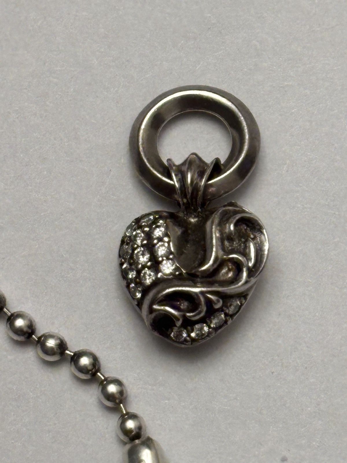 Chrome Hearts Chrome Hearts Pave Factory Set Diamond Heart Pendant Size ONE SIZE - 4 Thumbnail