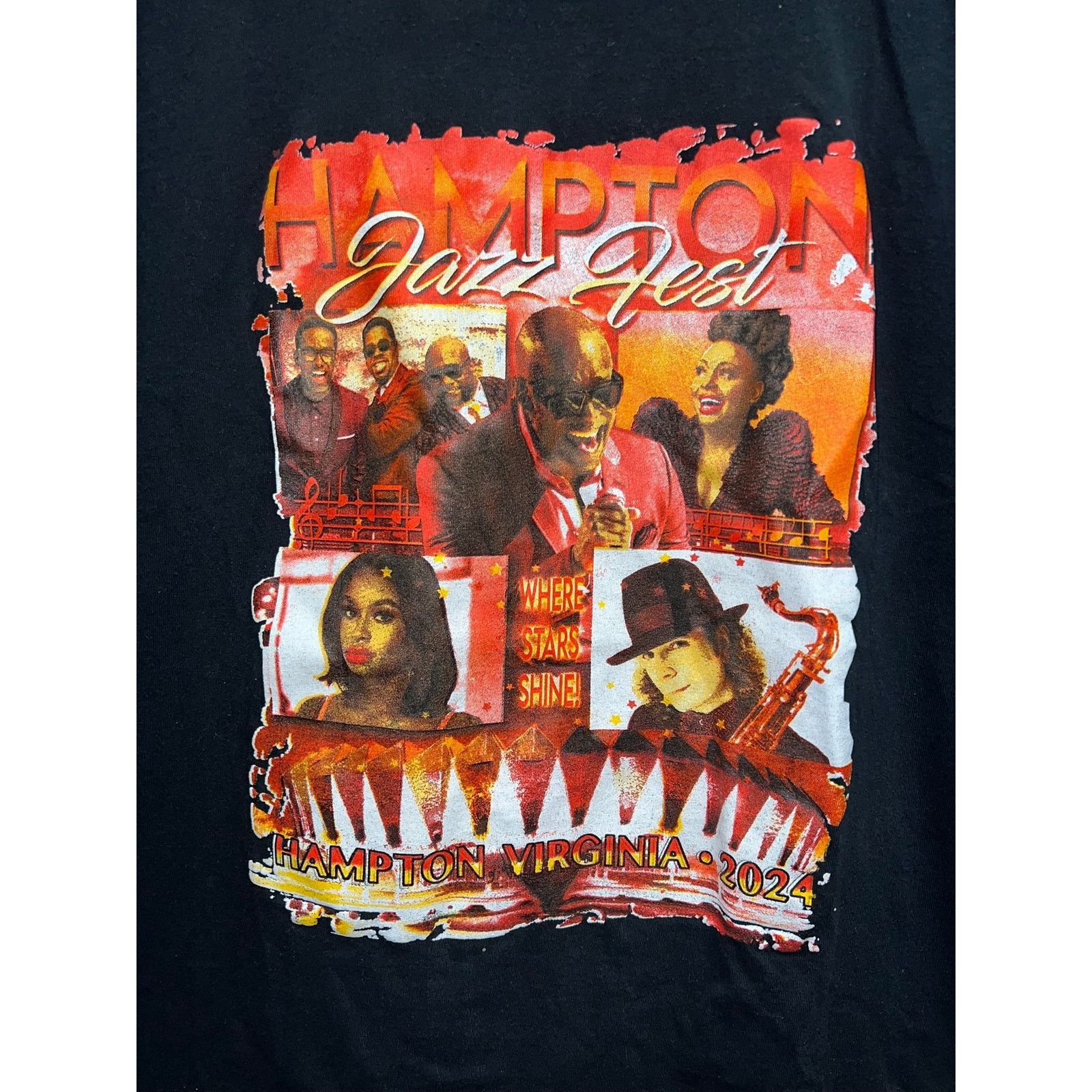 Gildan 2024 Hampton Jazz Fest Shirt Festival Tee Boys II Men 2XL Size US XXL / EU 58 / 5 - 2 Thumbnail