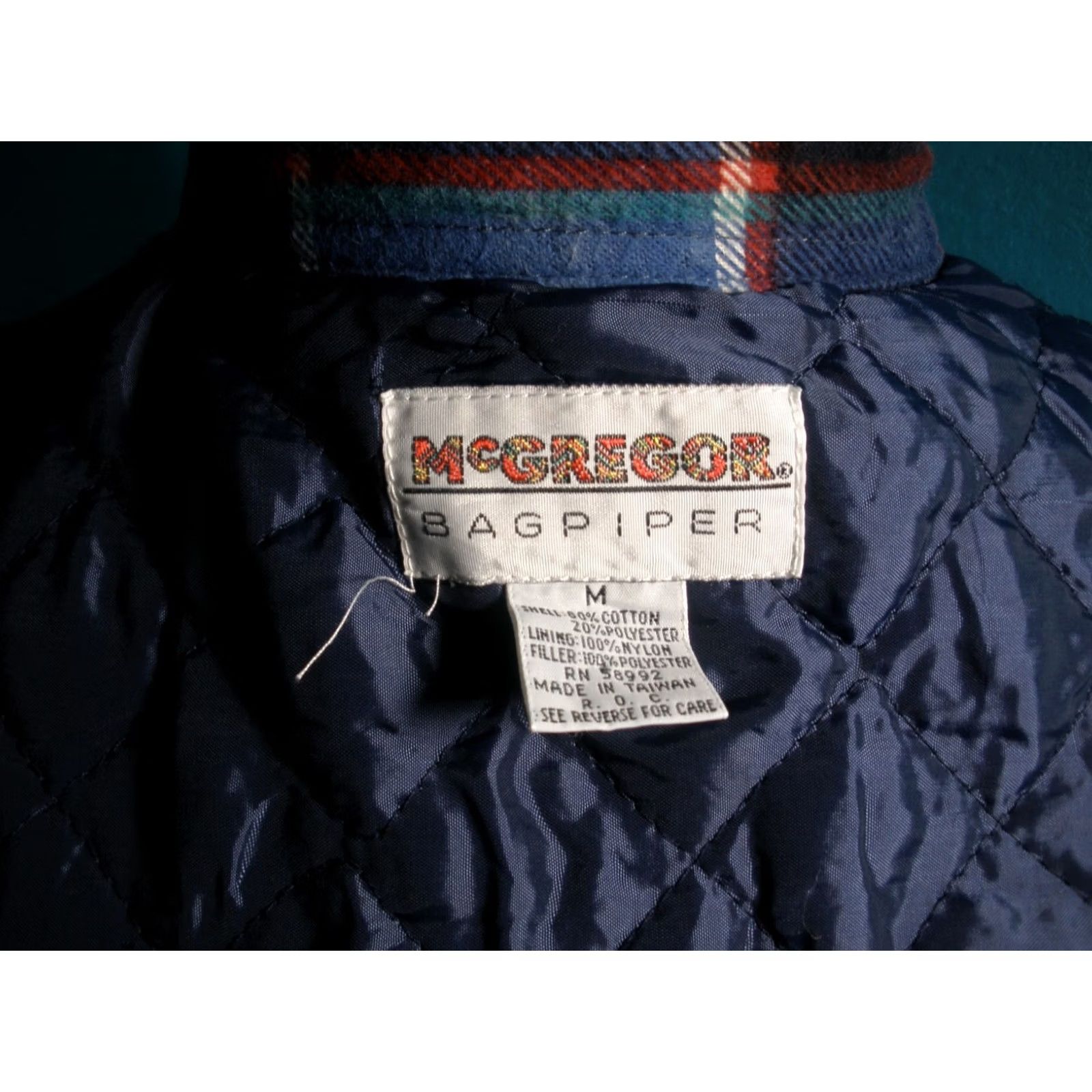 McGregor McGregor Bagpiper Button-Up Plaid Flannel Shirt Mens Medium Multicolor Long Sleeve Quilted Lined Casual Workwear Travel Fall Spring Winter Size US M / EU 48-50 / 2 - 5 Thumbnail