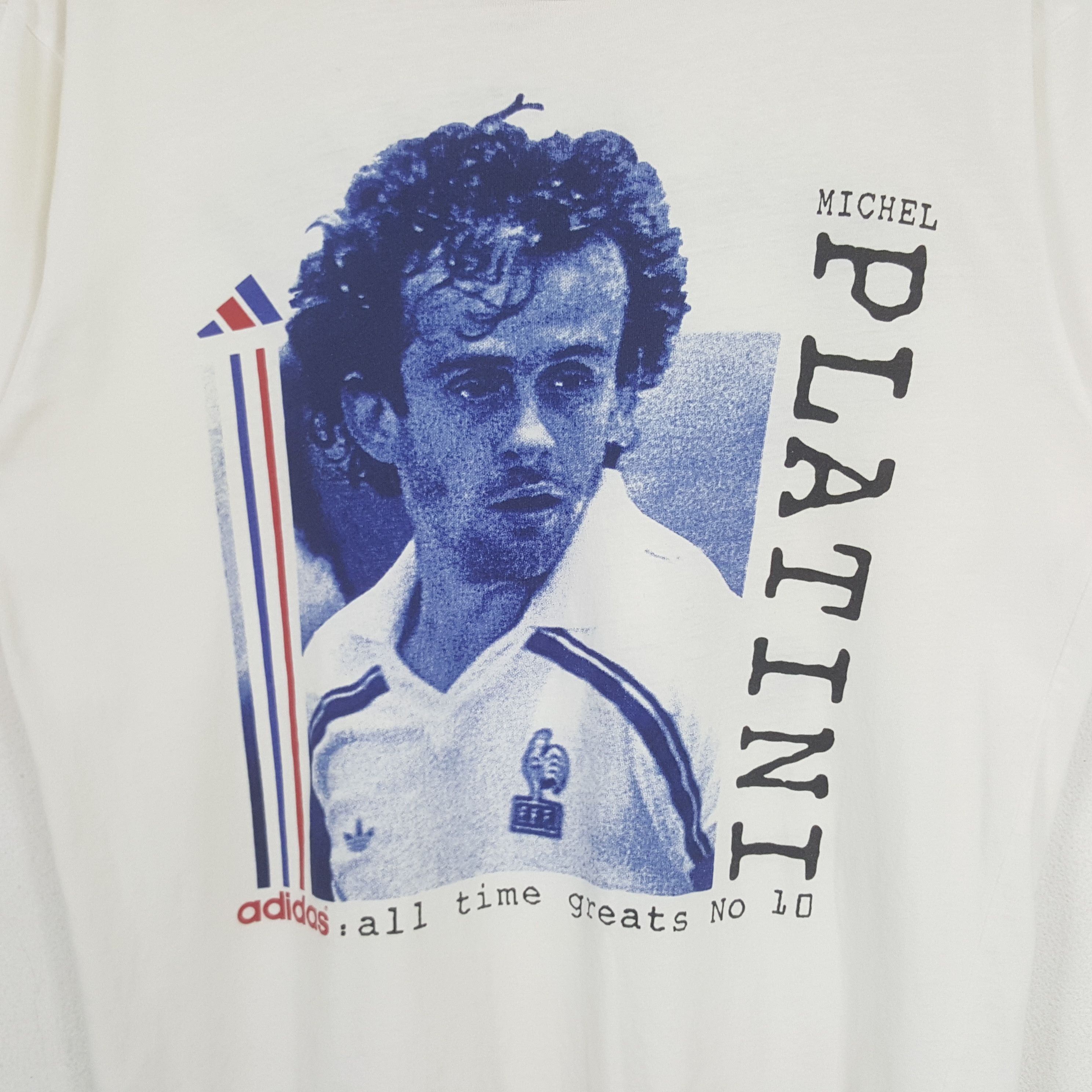Adidas Vintage Adidas France98 Michel Platini Soccer Tshirt C294N19 Size US M / EU 48-50 / 2 - 2 Thumbnail