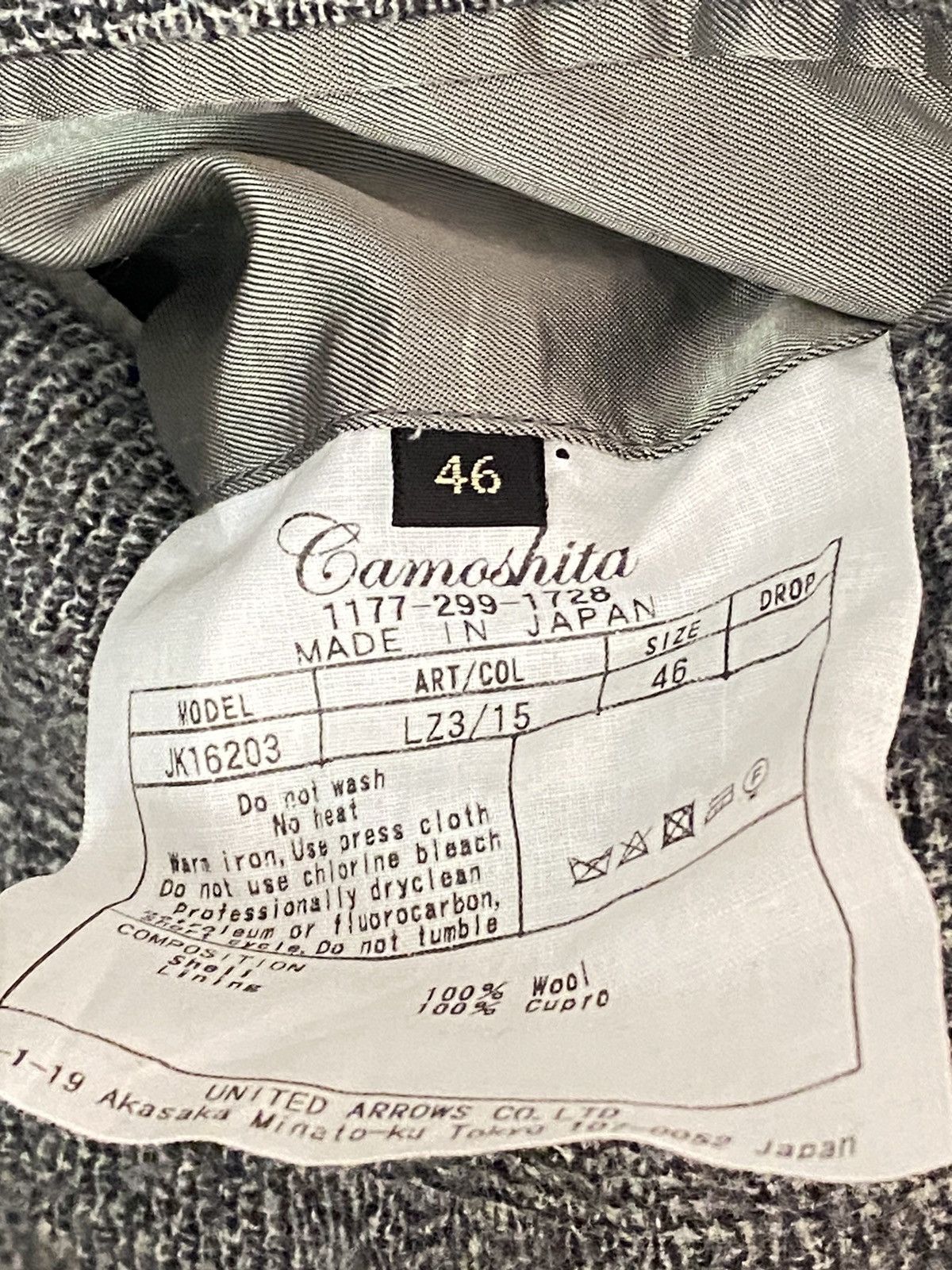 Camoshita Houndstooth wool double breasted jacket Size 36R - 4 Thumbnail