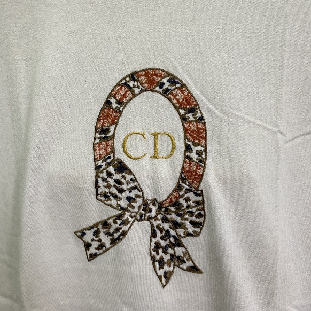 Christian Dior Monsieur Vintage Christian Dior "CD" Leopard Print Bow Graphic TShirt Size US L / EU 52-54 / 3 - 5 Thumbnail