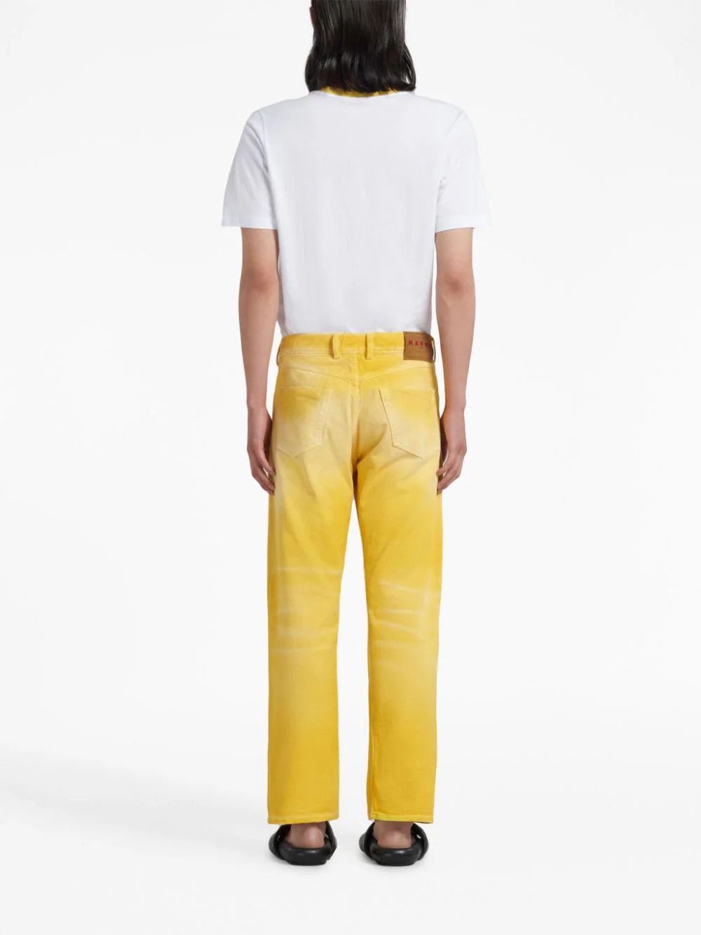 Marni o1srvl11e0724 Denim Trouser in Yellow Size US 32 / EU 48 - 2 Thumbnail