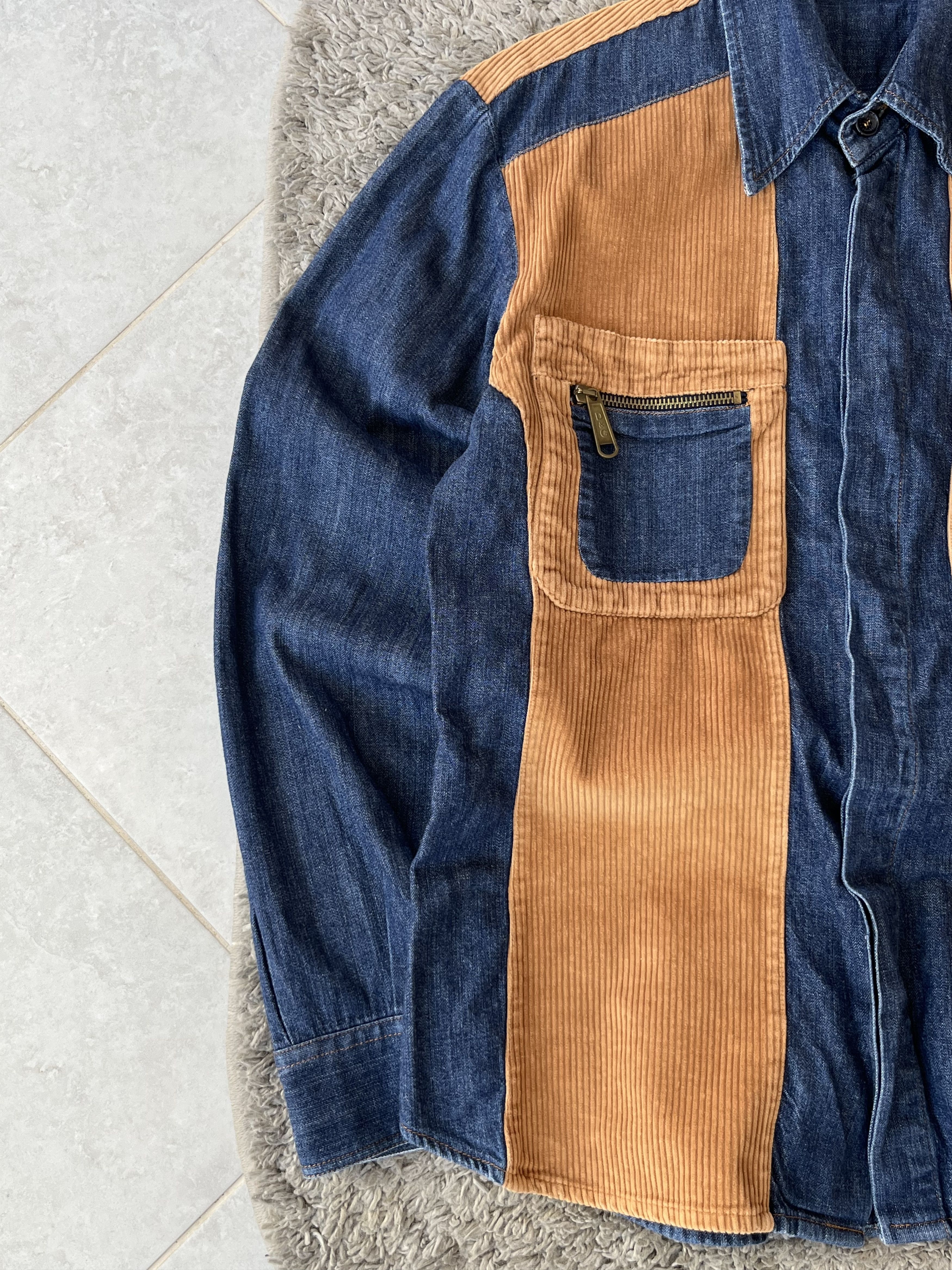 Dolce & Gabbana DOLCE&GABBANA Vintage Denim Corduroy Shirt 2000s Size US L / EU 52-54 / 3 - 3 Thumbnail