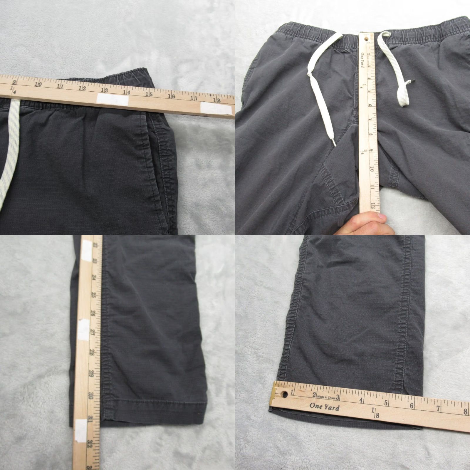 Vuori Vuori Pants Men Medium Gray Elastic Drawstring Pockets Ripstop Climbing READ Size US 31 - 9 Thumbnail