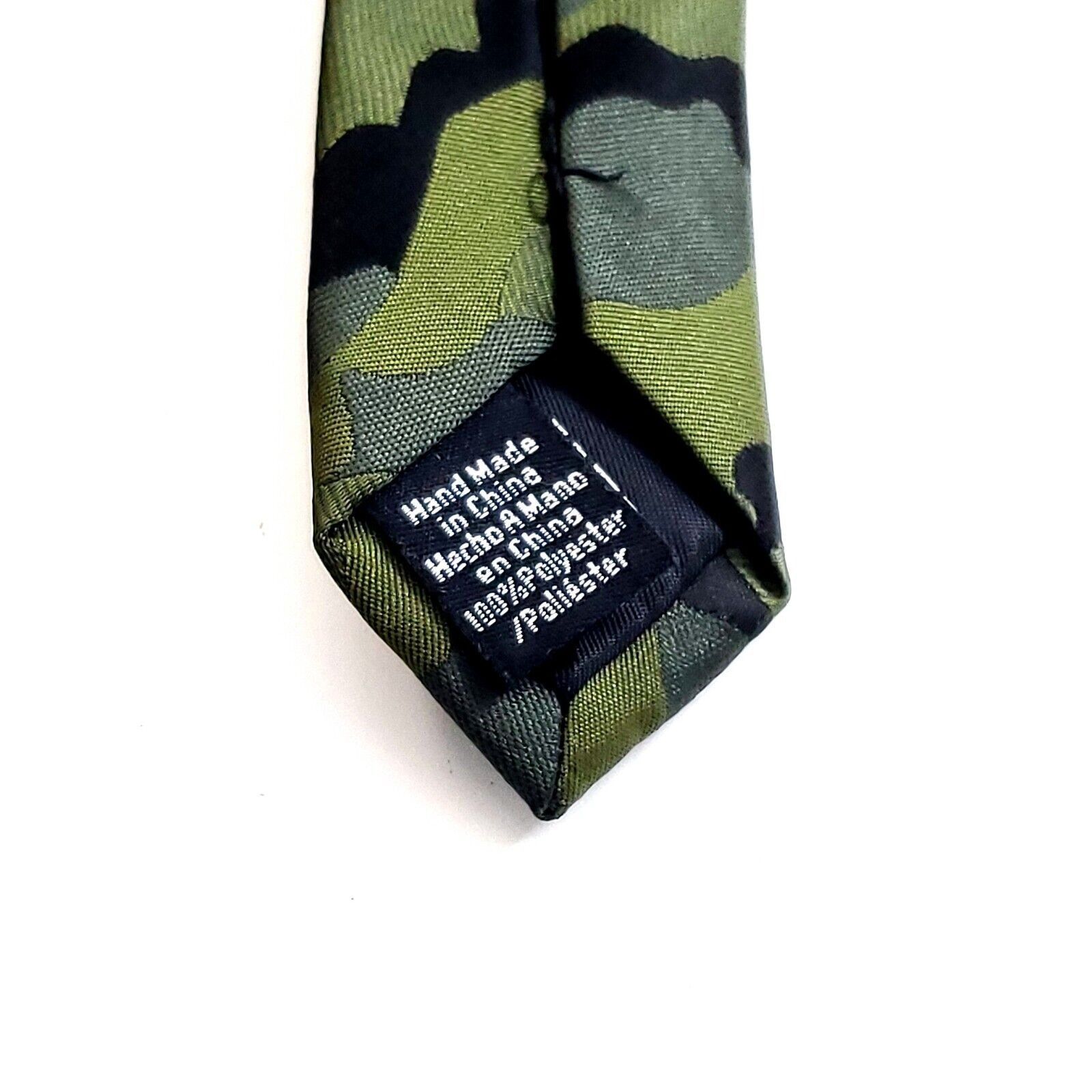 Dockers Dockers Polyester Boys Camouflage Green Tie Size ONE SIZE - 4 Thumbnail