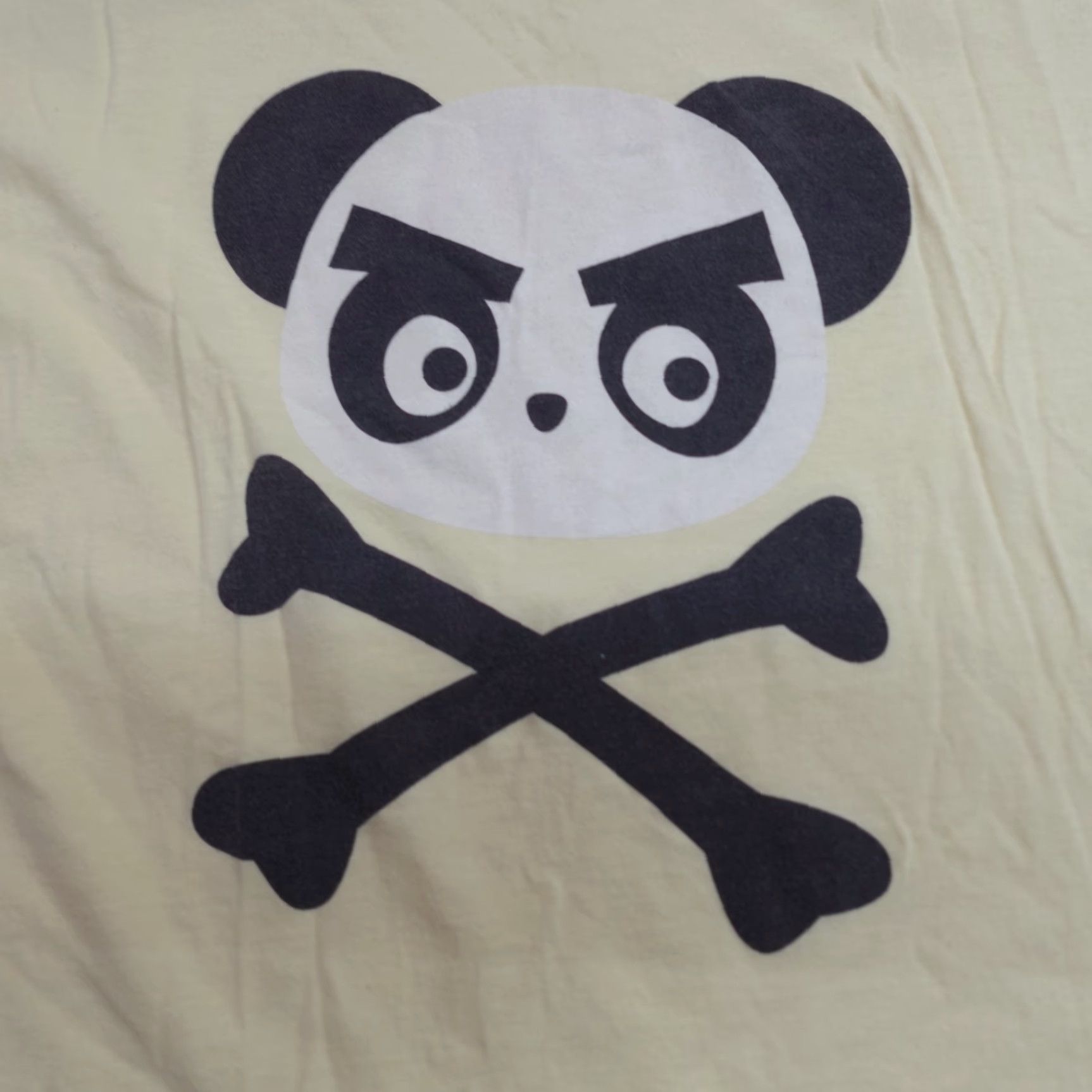 Vintage Loungefly Shirt XL Yellow Angry Panda Cross Bones Men Crew Neck Short Sleeve T-Shirt Graphic Print Size US XL / EU 56 / 4 - 2 Thumbnail