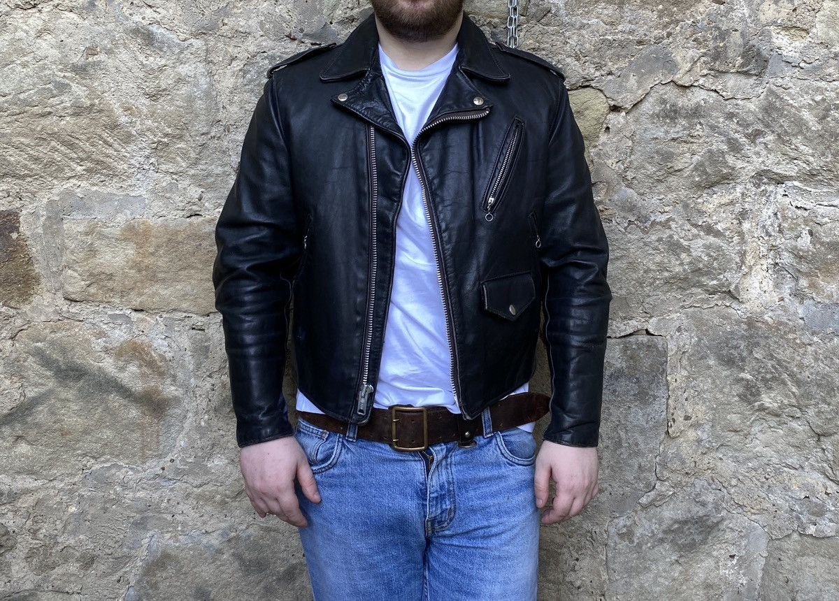 Schott Vintage 60s Perfecto Leather Biker Jacket Size US L / EU 52-54 / 3 - 3 Thumbnail