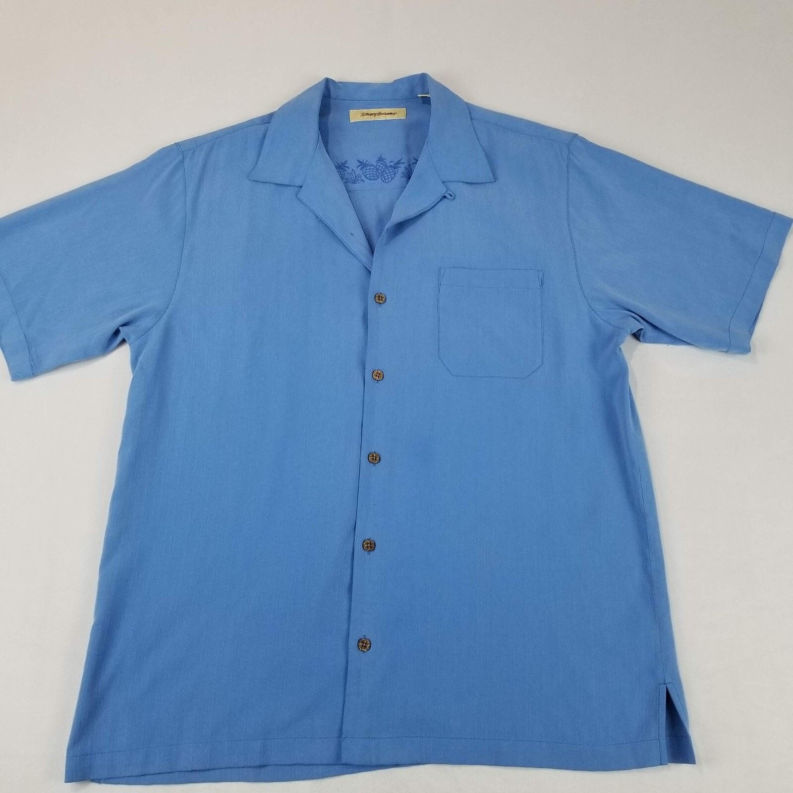 Tommy Bahama TOMMY BAHAMA Shirt Mens Large Silk Twill Loop Collar Camp Size US L / EU 52-54 / 3 - 11 Thumbnail